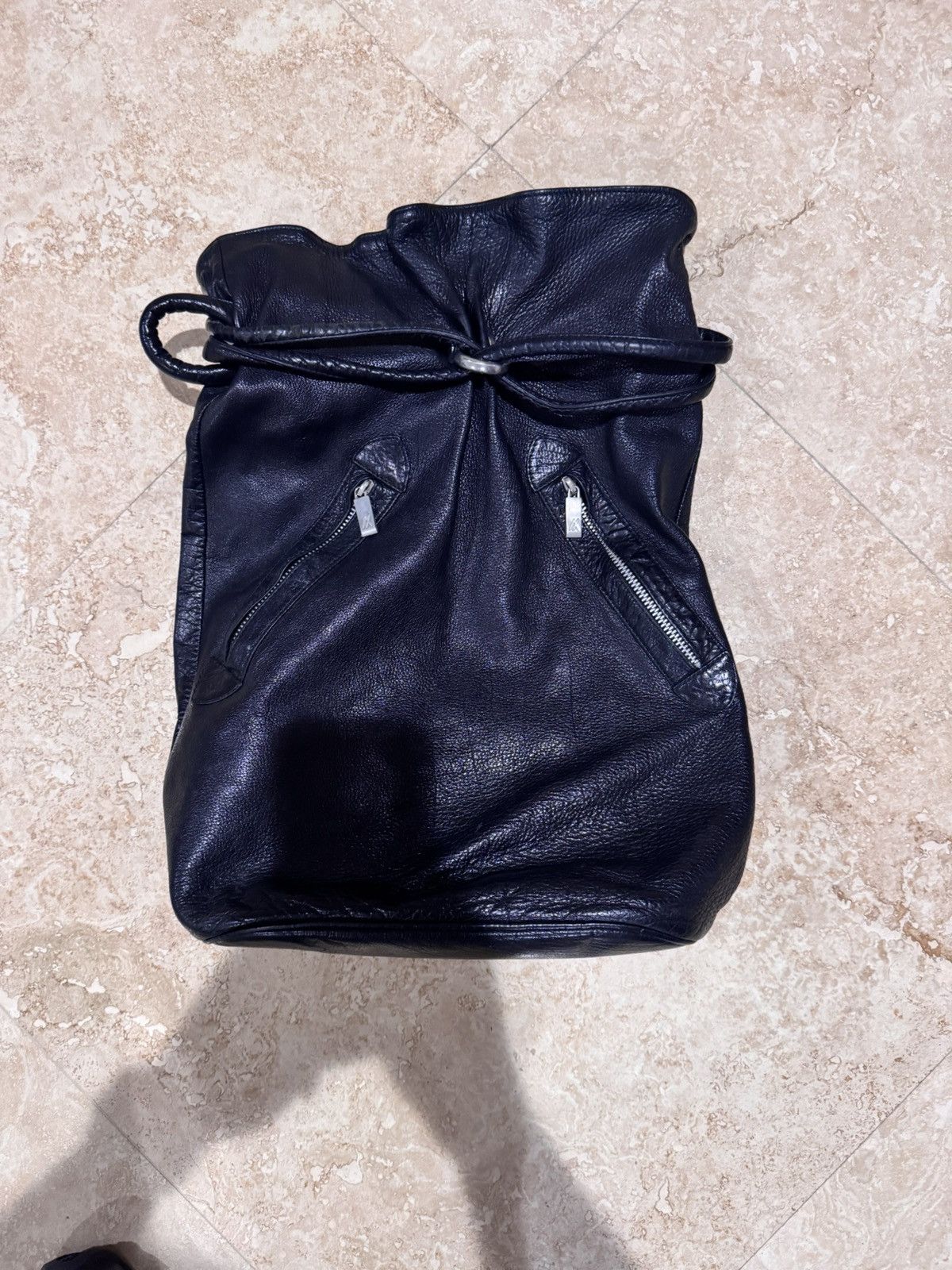 Issey Miyake Issey Miyake vintage leather drawstring backpack Size ONE SIZE - 6 Thumbnail