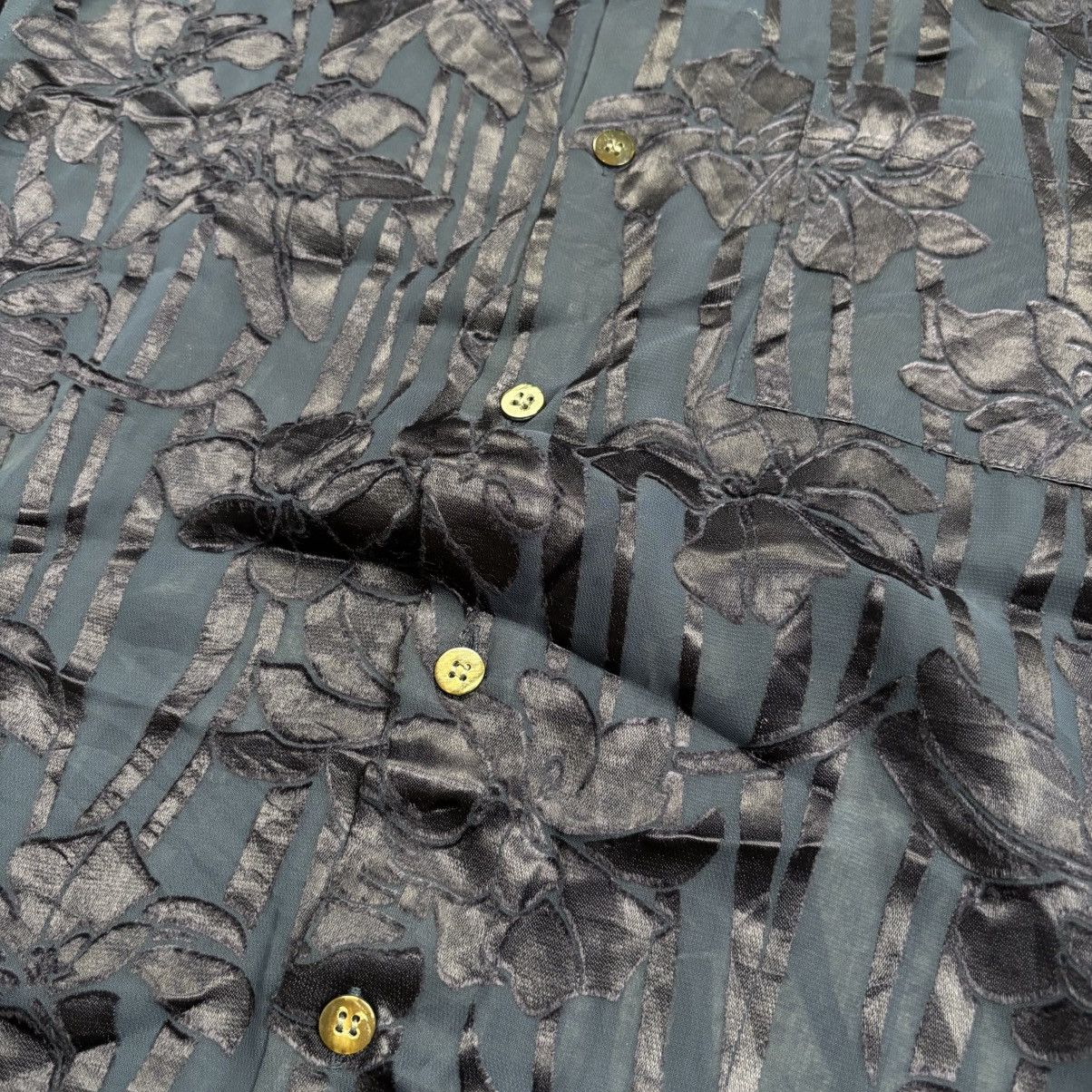 Bajra Archive Bajra - Jacquard Floral Mesh Button Shirt Size US M / EU 48-50 / 2 - 4 Thumbnail