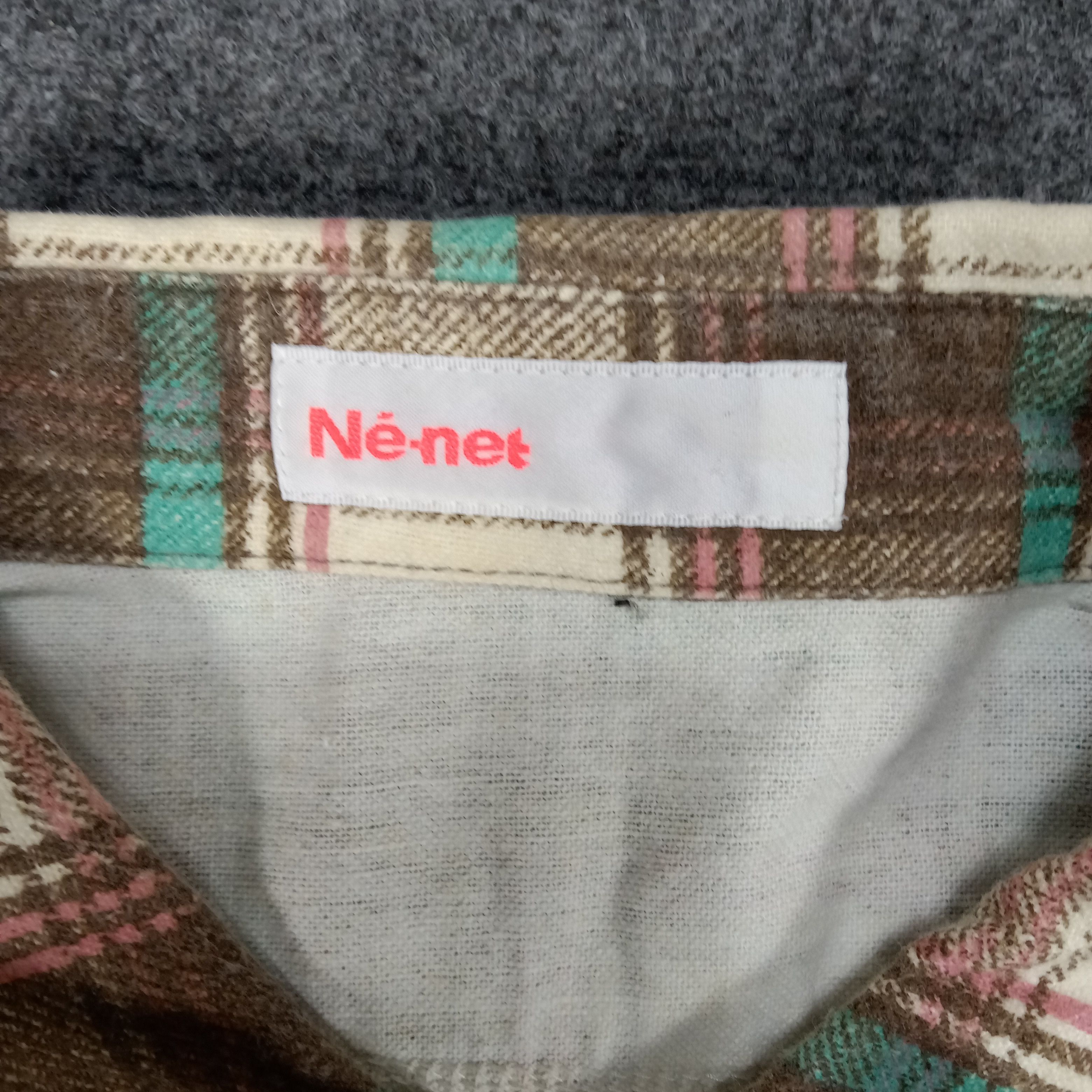 Issey Miyake × Ne-Net × Vintage Assemblage Nenet by Issey Miyake Japan Flannel Shirt Size US M / EU 48-50 / 2 - 3 Thumbnail
