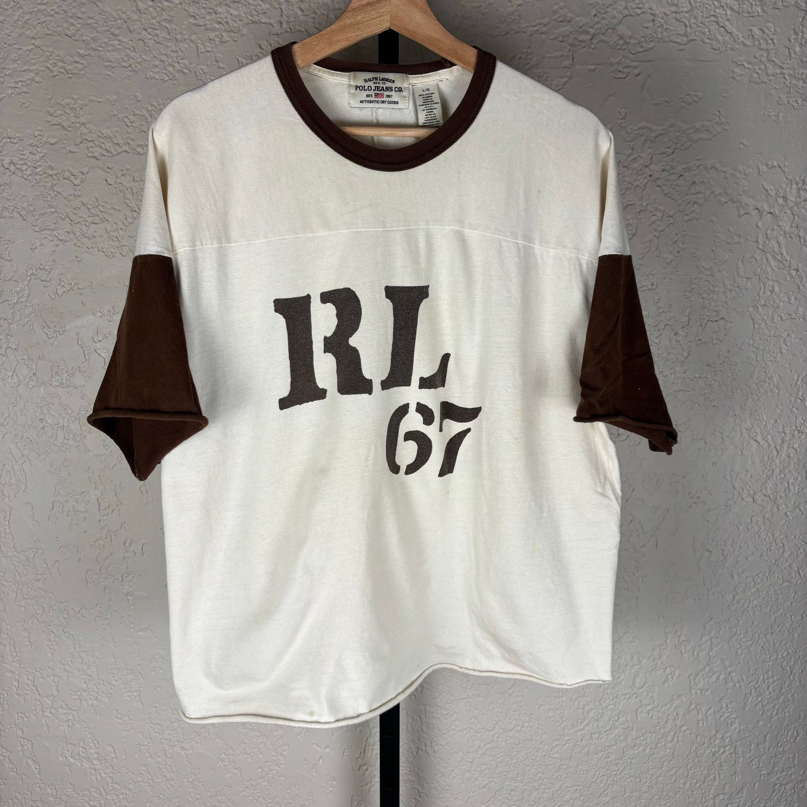 Polo Ralph Lauren Polo Ralph Lauren Jeans Co. 1967 Boxy Large Two Tone Shirt Size US L / EU 52-54 / 3 - 1 Thumbnail