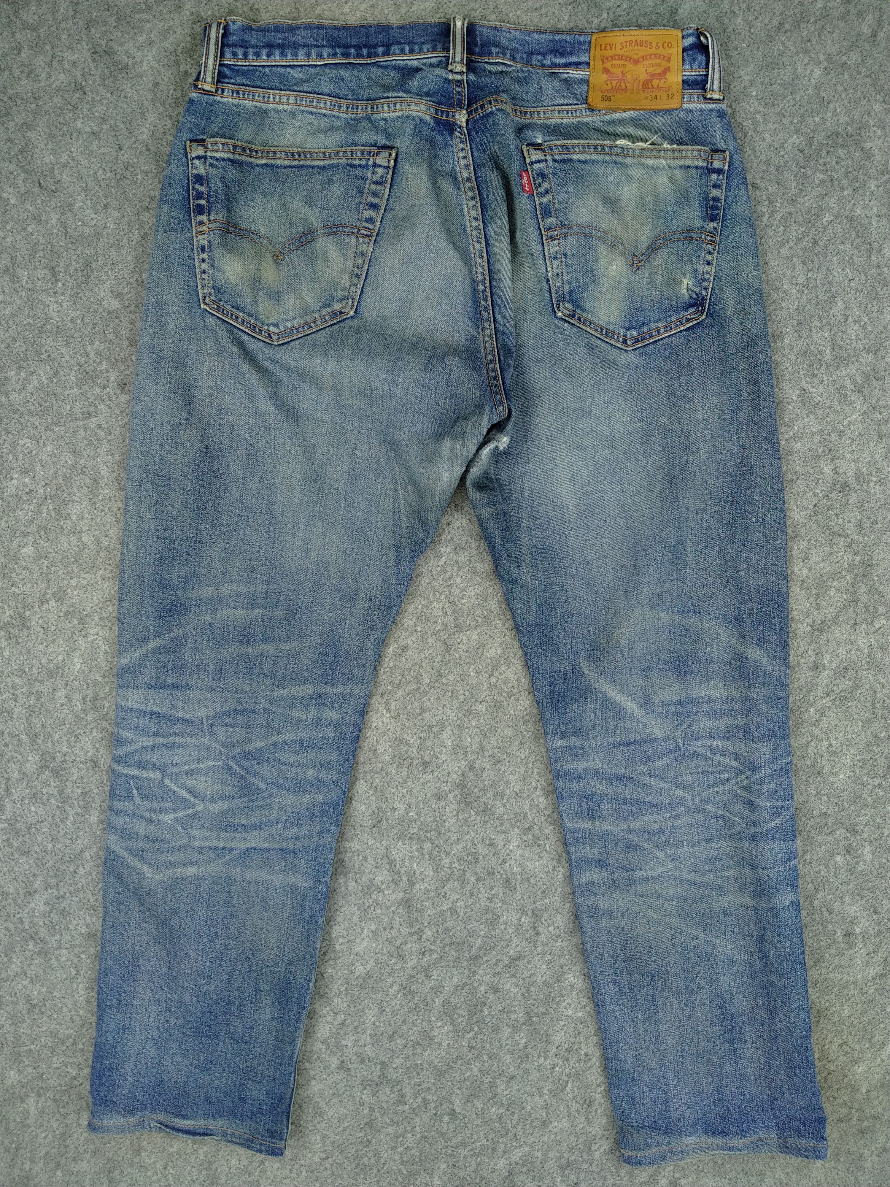 Levi's Dirty Blue Levi's 505 Denim 35x29 -JN762 Size US 35 - 2 Thumbnail