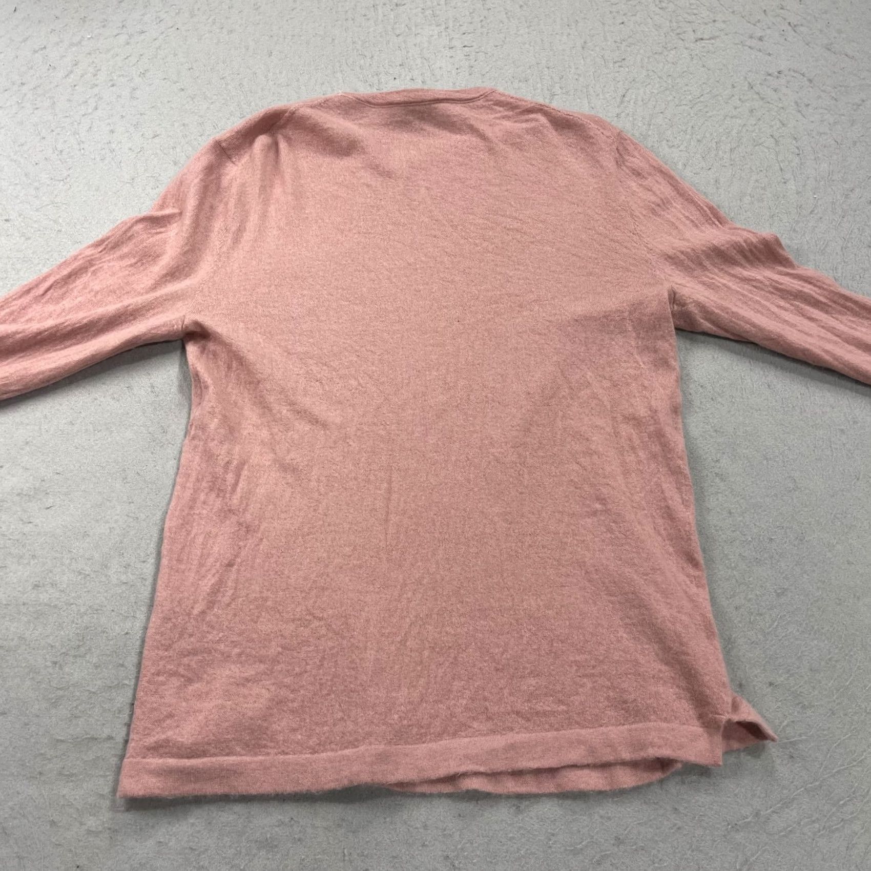 Todd Snyder VINTAGE Todd Snyder Sweater Mens Medium Pink 100% Cashmere Crewneck Pocket Long Sleeve Size US M / EU 48-50 / 2 - 6 Thumbnail