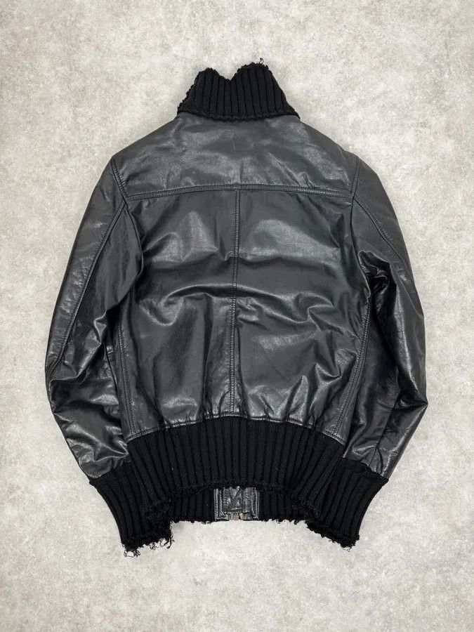 Dolce & Gabbana 2000s Dolce & Gabbana Multi-Zip Black Leather Distressed Jacket Size US M / EU 48-50 / 2 - 4 Thumbnail