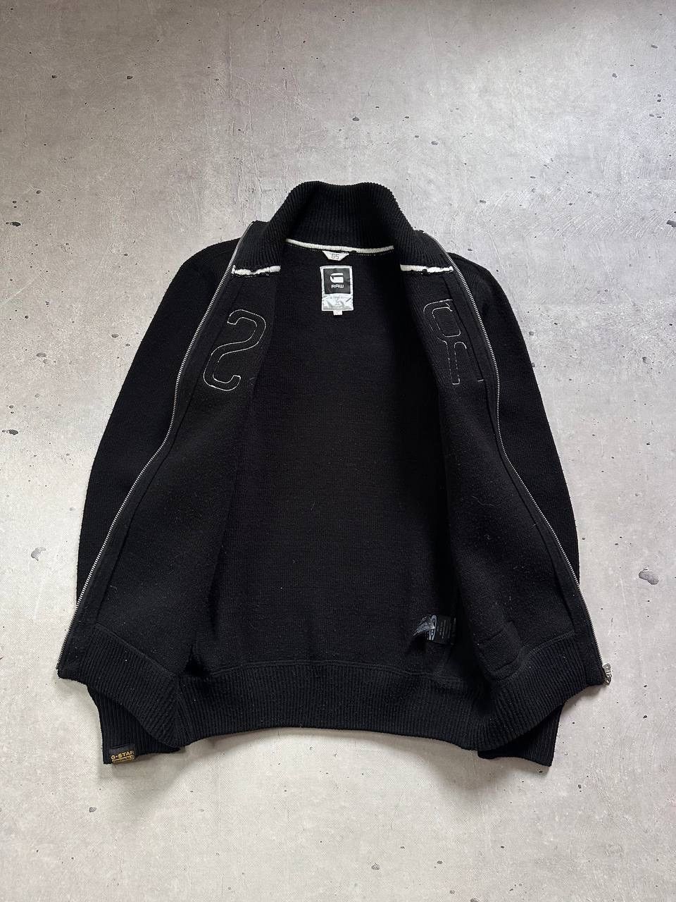 G-Star G-Star RAW Black Full Zip Knit Sweater Jacket Logo L Y2K Size US L / EU 52-54 / 3 - 6 Thumbnail