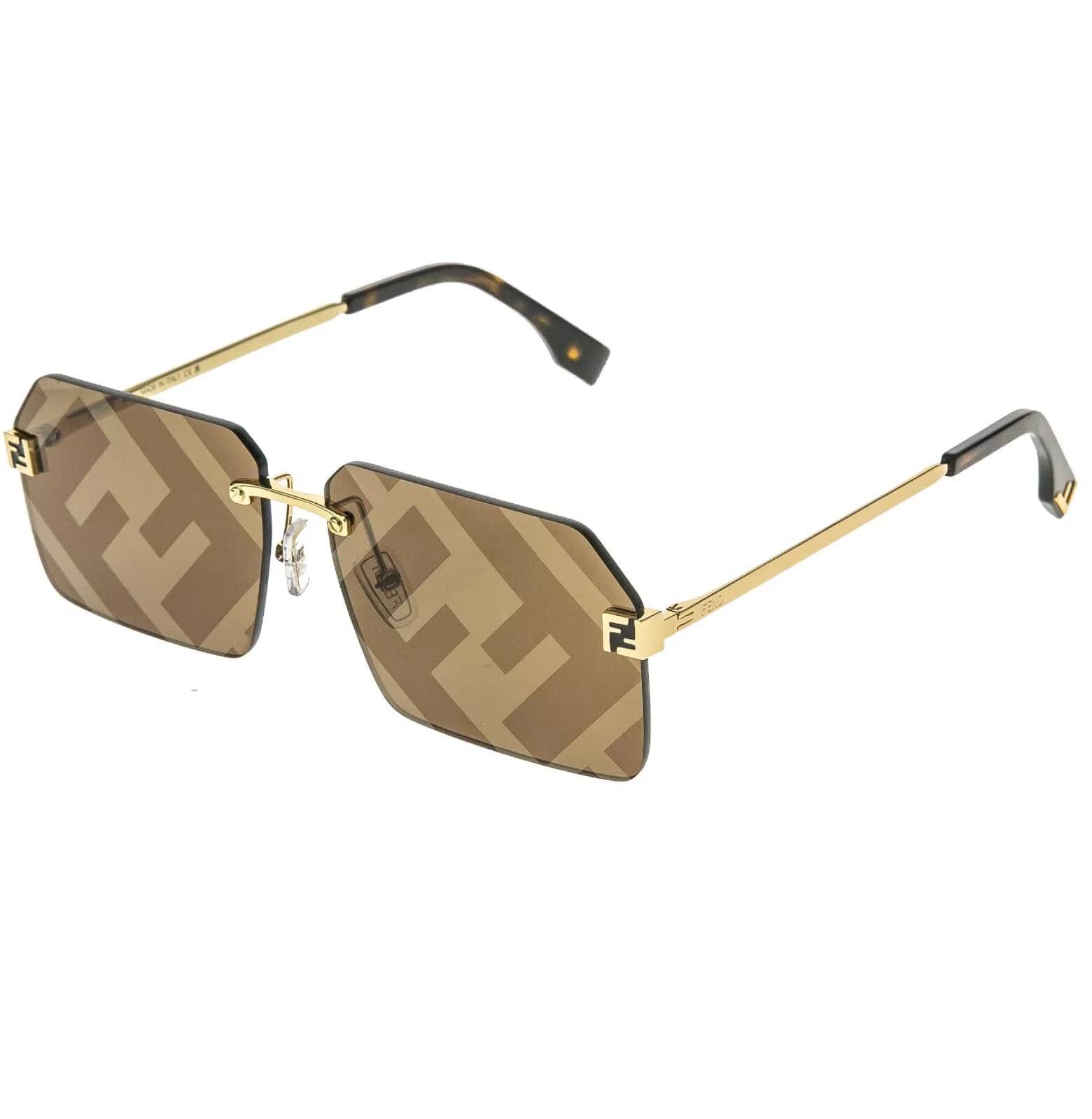 Fendi FENDI FS SKY 40043 Gold FF Mirrored Sunglasses FE40043U 33G Size ONE SIZE - 8 Thumbnail
