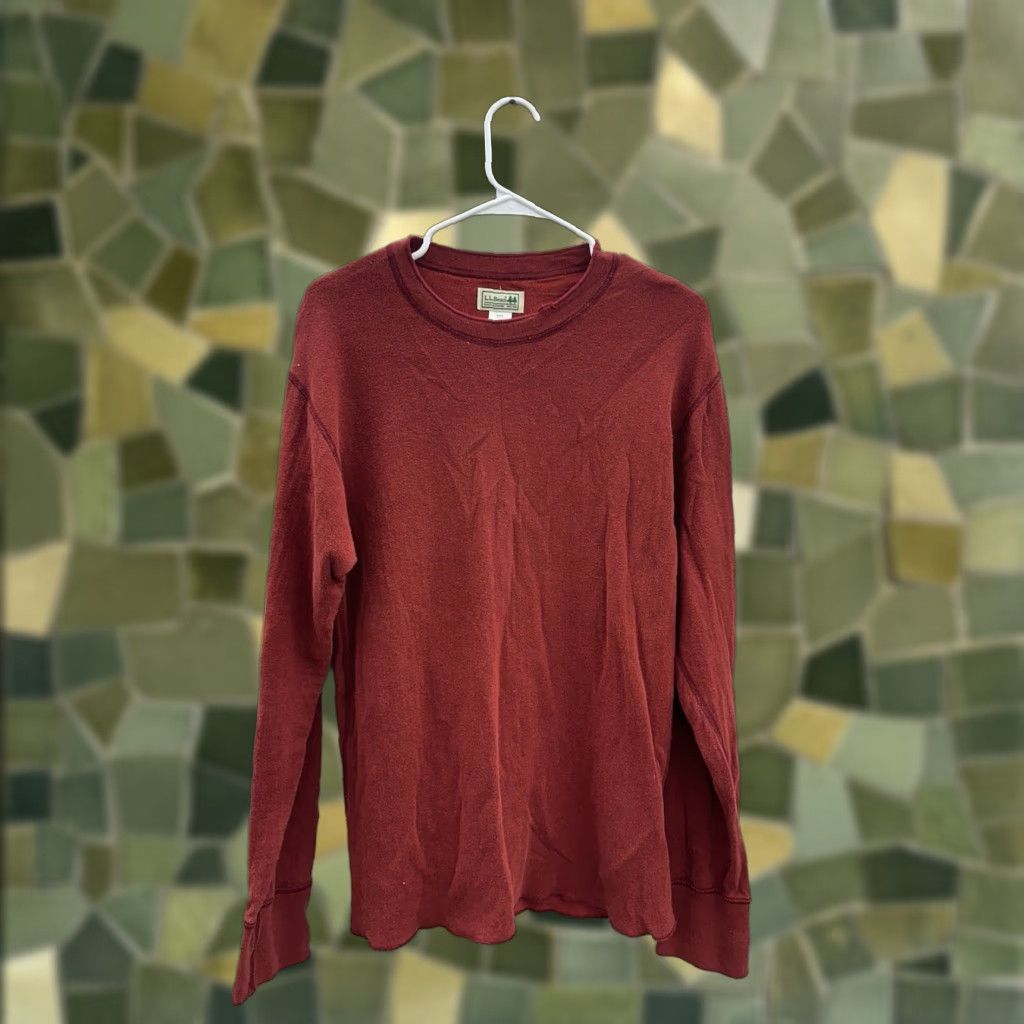 Vintage VINTAGE L.L. Bean Mens Shirt Red Long Sleeve Double Layered Cotton Wool VTG Shirt Mens Regular Red 80s 90s Clothing Mens Clothing Size US M / EU 48-50 / 2 - 1 Thumbnail