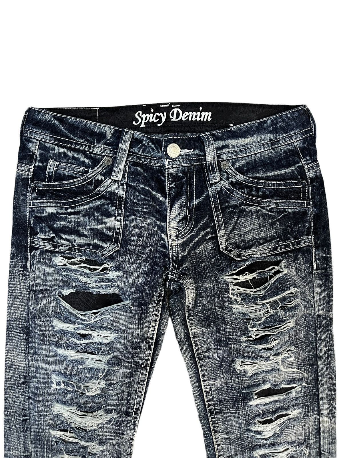 Japanese Brand Vintage Punk Wrinkle Denim Flared Size US 33 - 9 Thumbnail