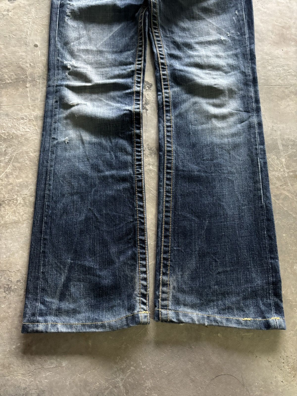 If Six Was Nine y2k lolita distressed style sick stone wash japanese jeans Size US 31 - 12 Thumbnail