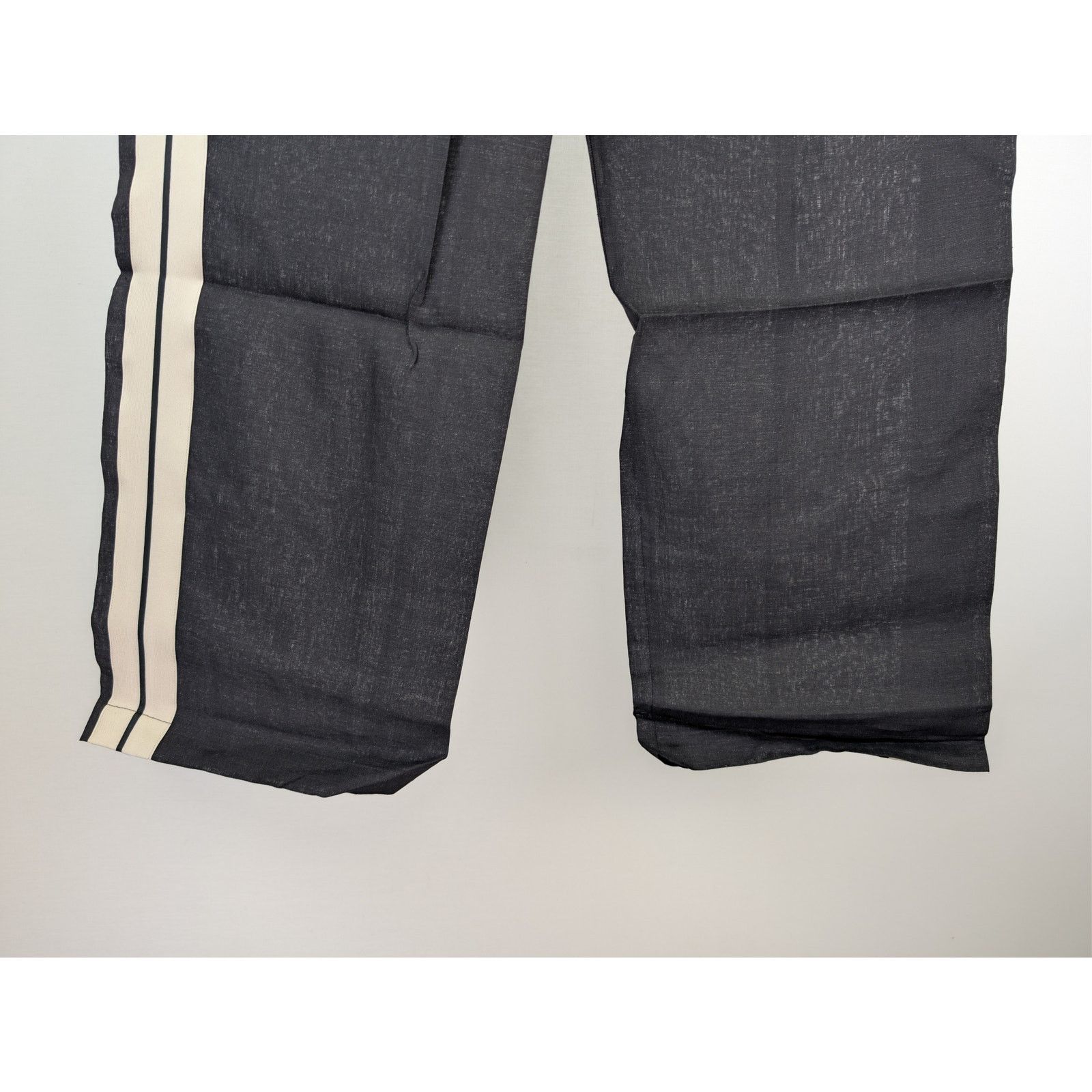 Palm Angels o1rshd1 Classic Logo Linen Track Pants Anthracite/Off White Size US 36 / EU 52 - 14 Thumbnail