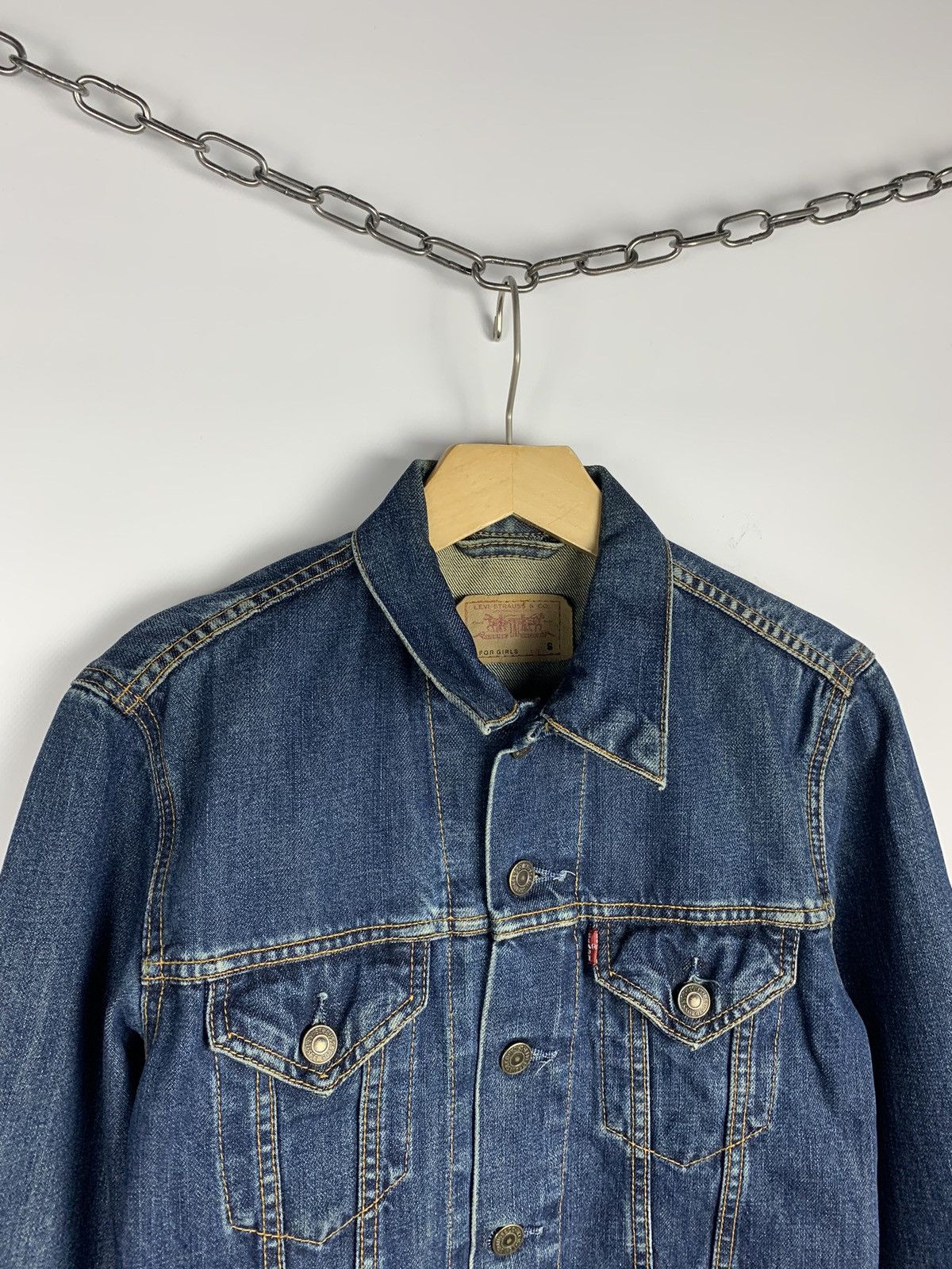 Levi's Vintage Levi’s For Girls Denim Trucker Jacket Size S Blue Size S / US 4 / IT 40 - 2 Thumbnail