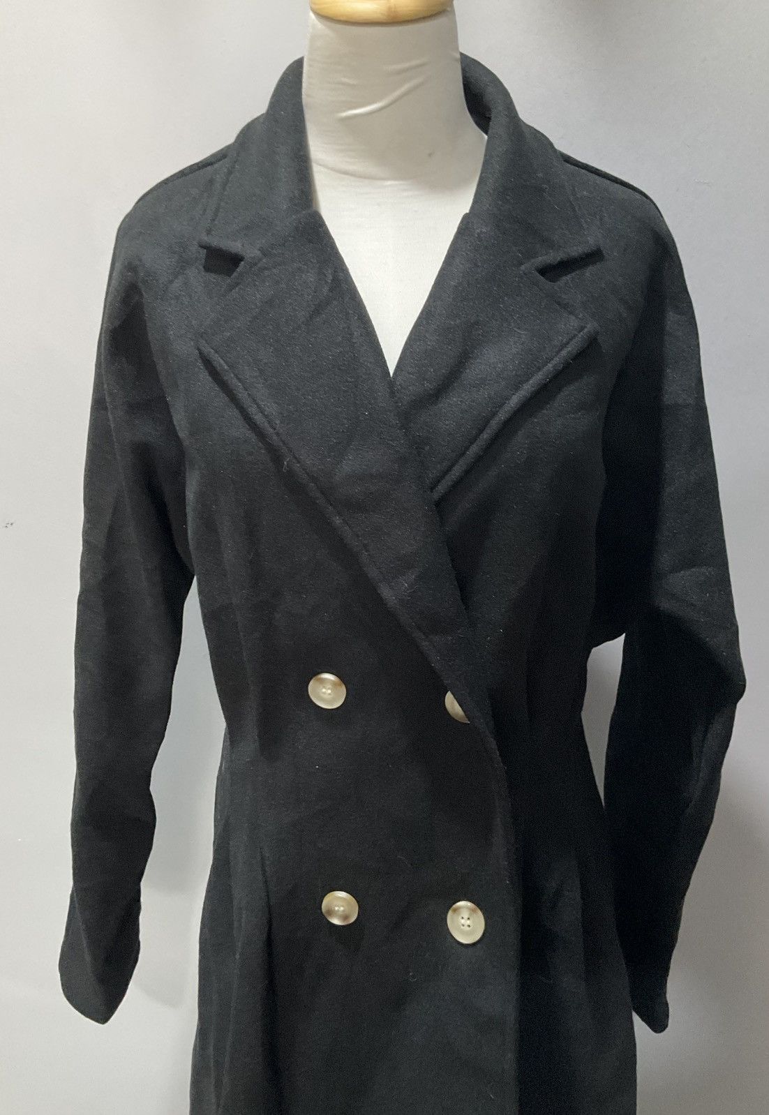 Shein × Vintage Shein classic long wool trench woman coat Size L / US 10 / IT 46 - 4 Thumbnail