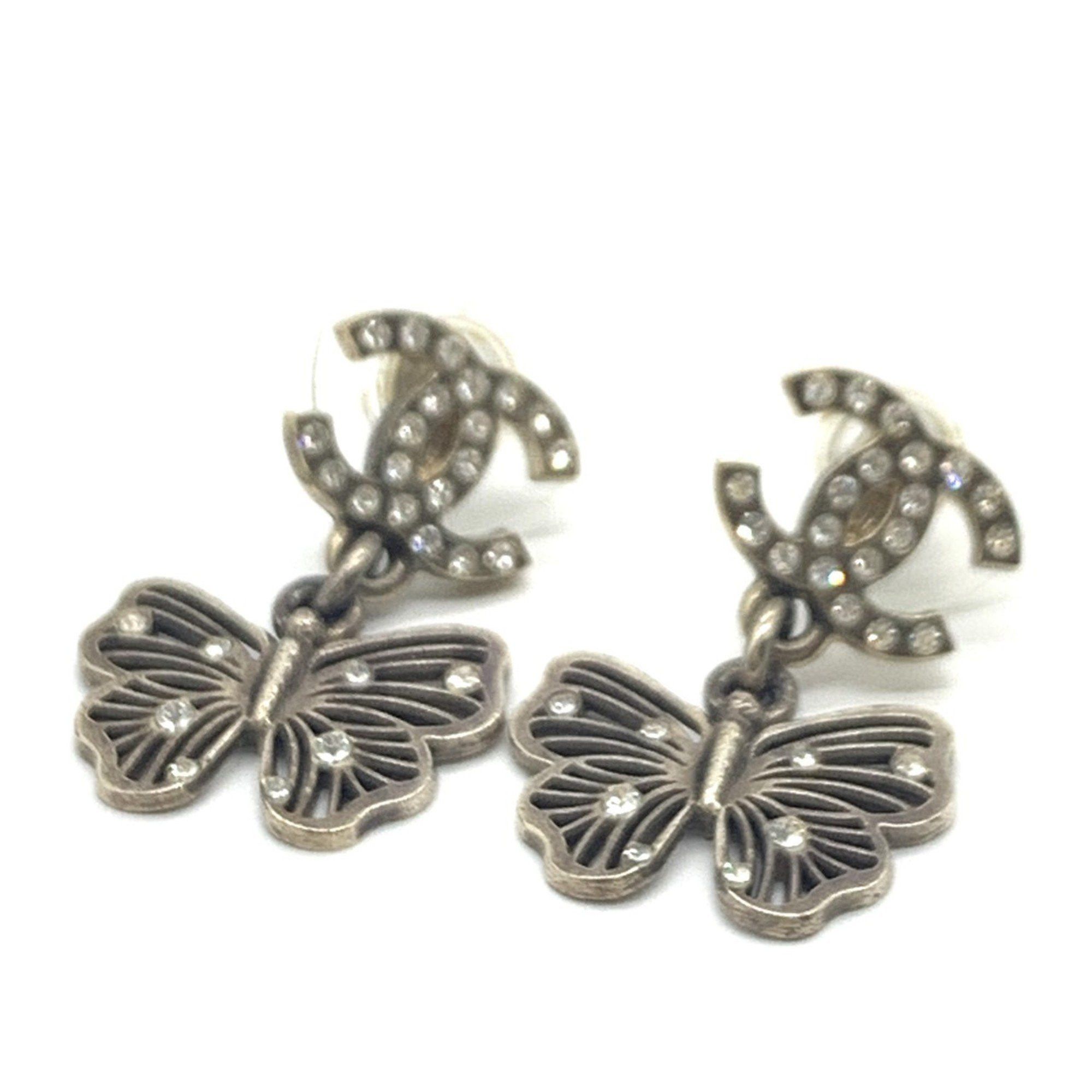 Chanel Chanel Earrings, Coco Mark, Rhinestone, Butterfly, 11P, CHANEL Size ONE SIZE - 1 Thumbnail