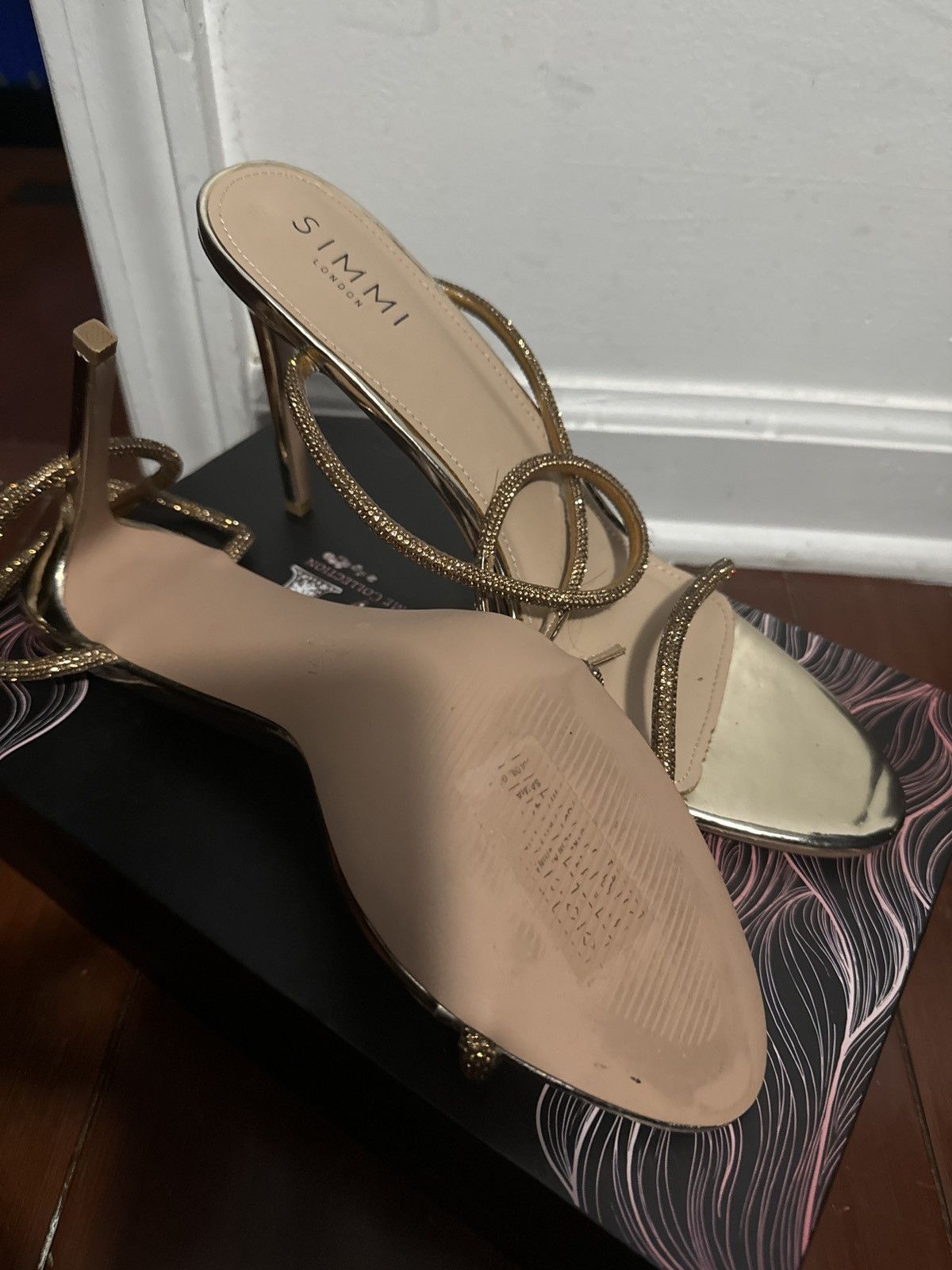 Other Simmi London Samia Barely There Embellished Sandals Size US 12 / IT 42 - 2 Thumbnail