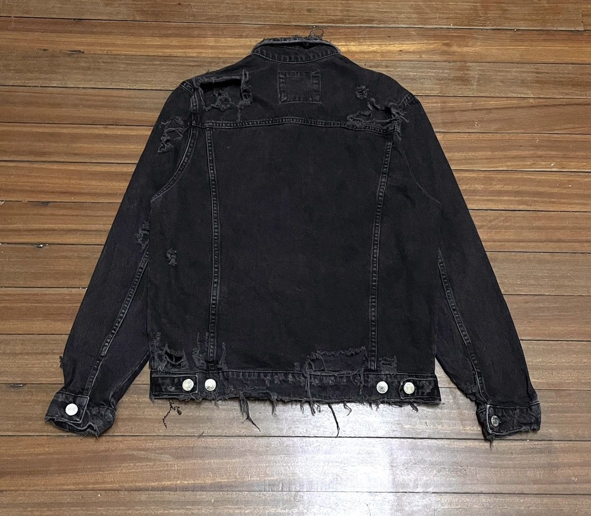 Zara Rare Design Brand Zara Distressed Denim Trucker Jacket 2000s Size US M / EU 48-50 / 2 - 2 Thumbnail
