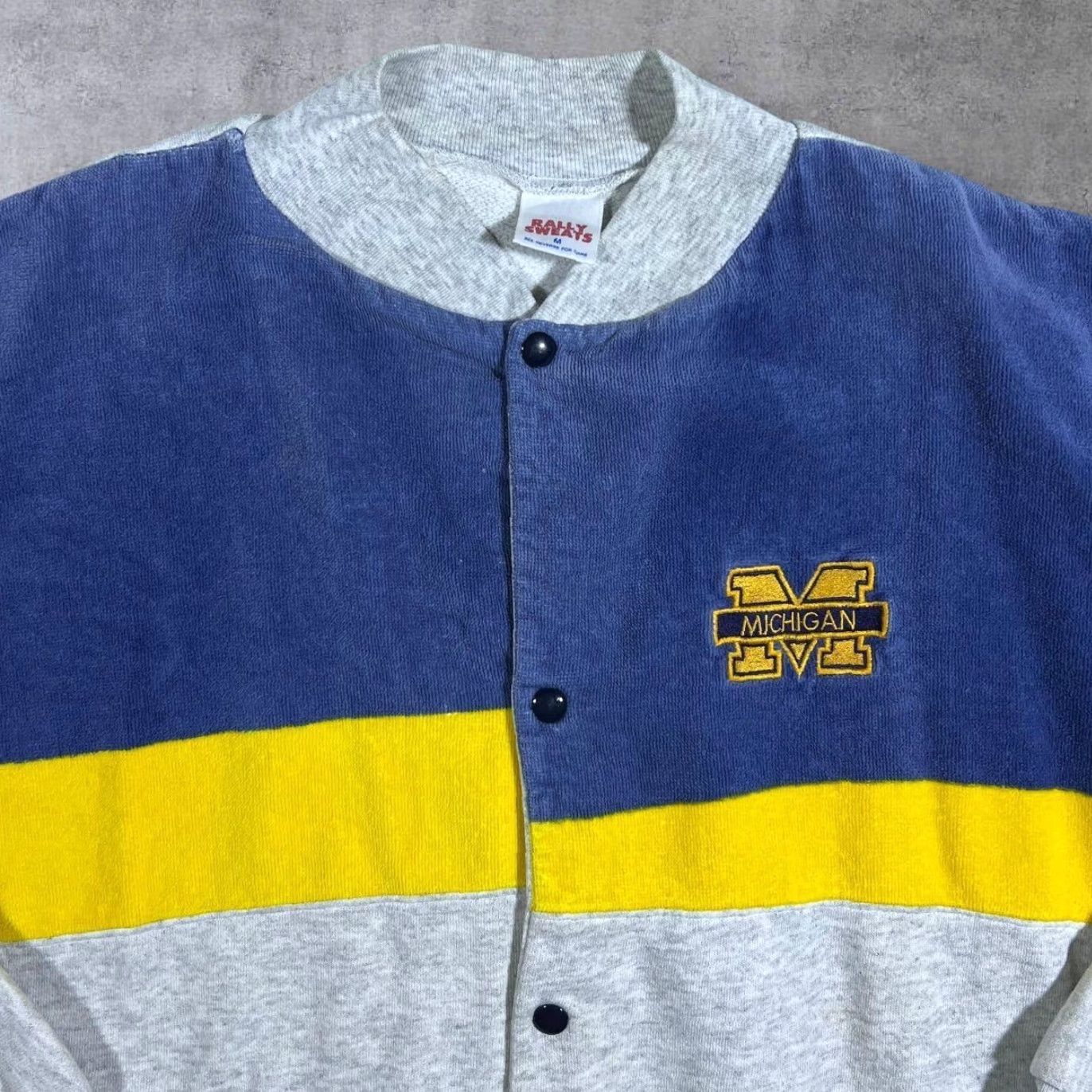 Vintage Vintage Rally Sweats Michigan Wolverines Towelling Button Sweatshirt M Size US M / EU 48-50 / 2 - 3 Thumbnail