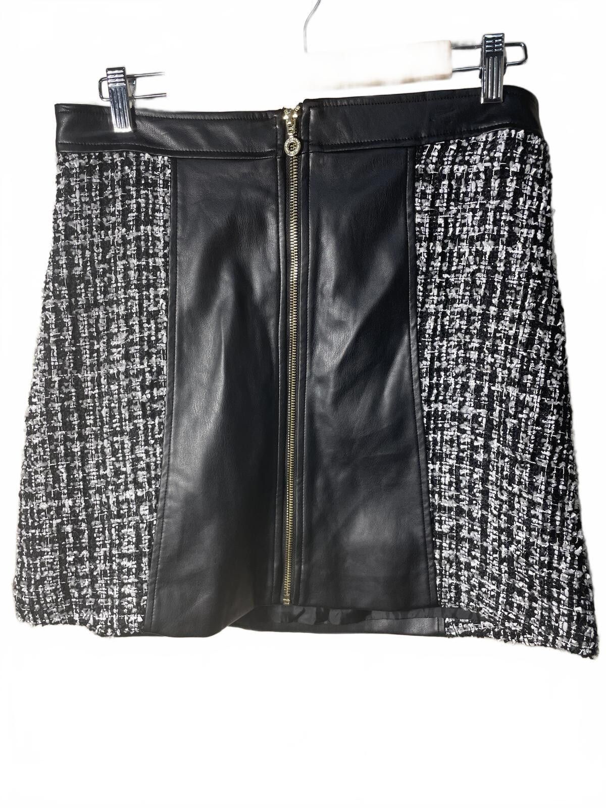 Marc Jacobs Marc New York Tweed Mini Skirt Women's 8 Black White Glam Size 30" / US 8 / IT 44 - 2 Thumbnail