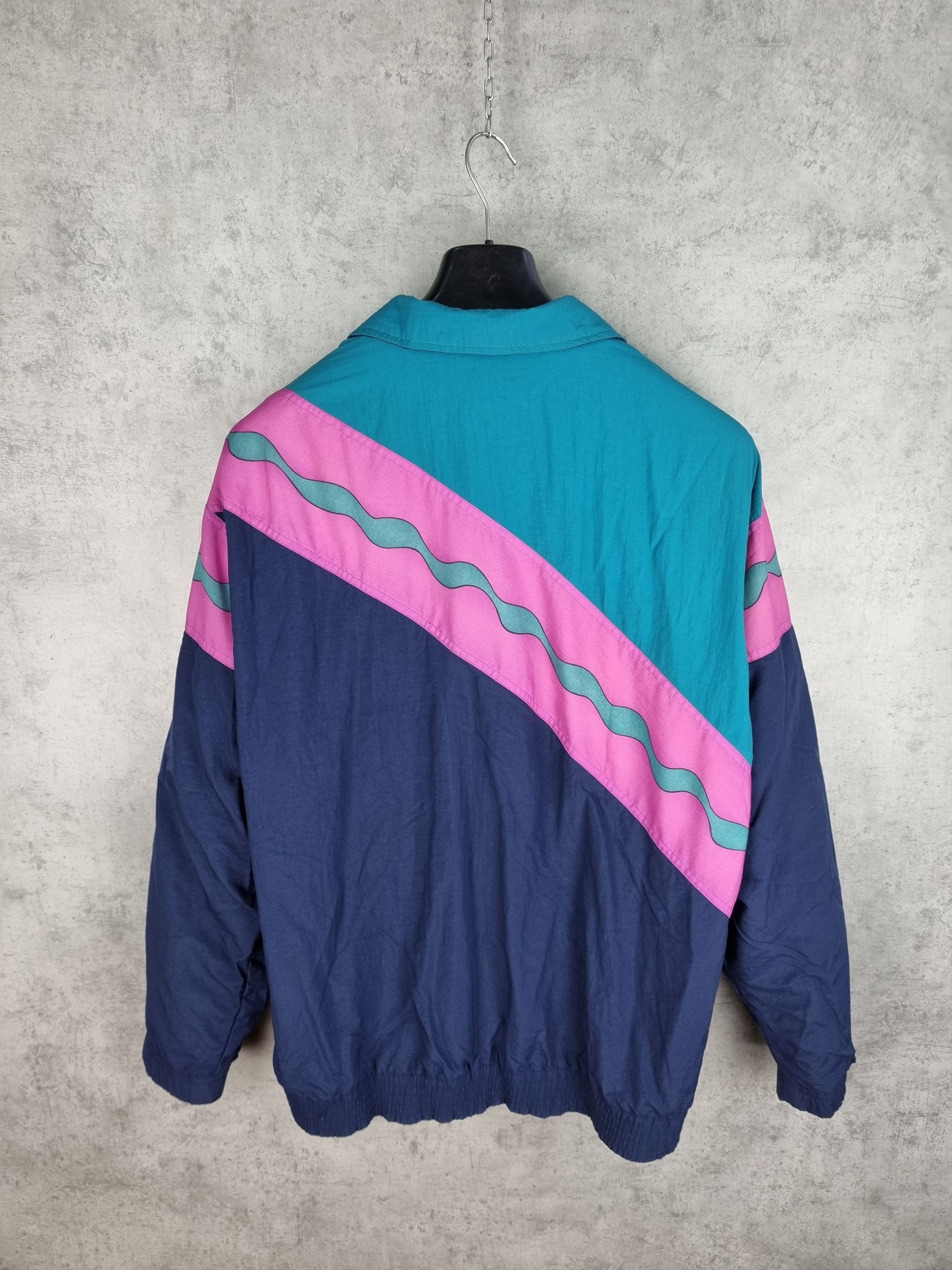 Sergio Tacchini × Vintage 90s Sergio Tacchini Abstract Design Track top Size US L / EU 52-54 / 3 - 5 Thumbnail