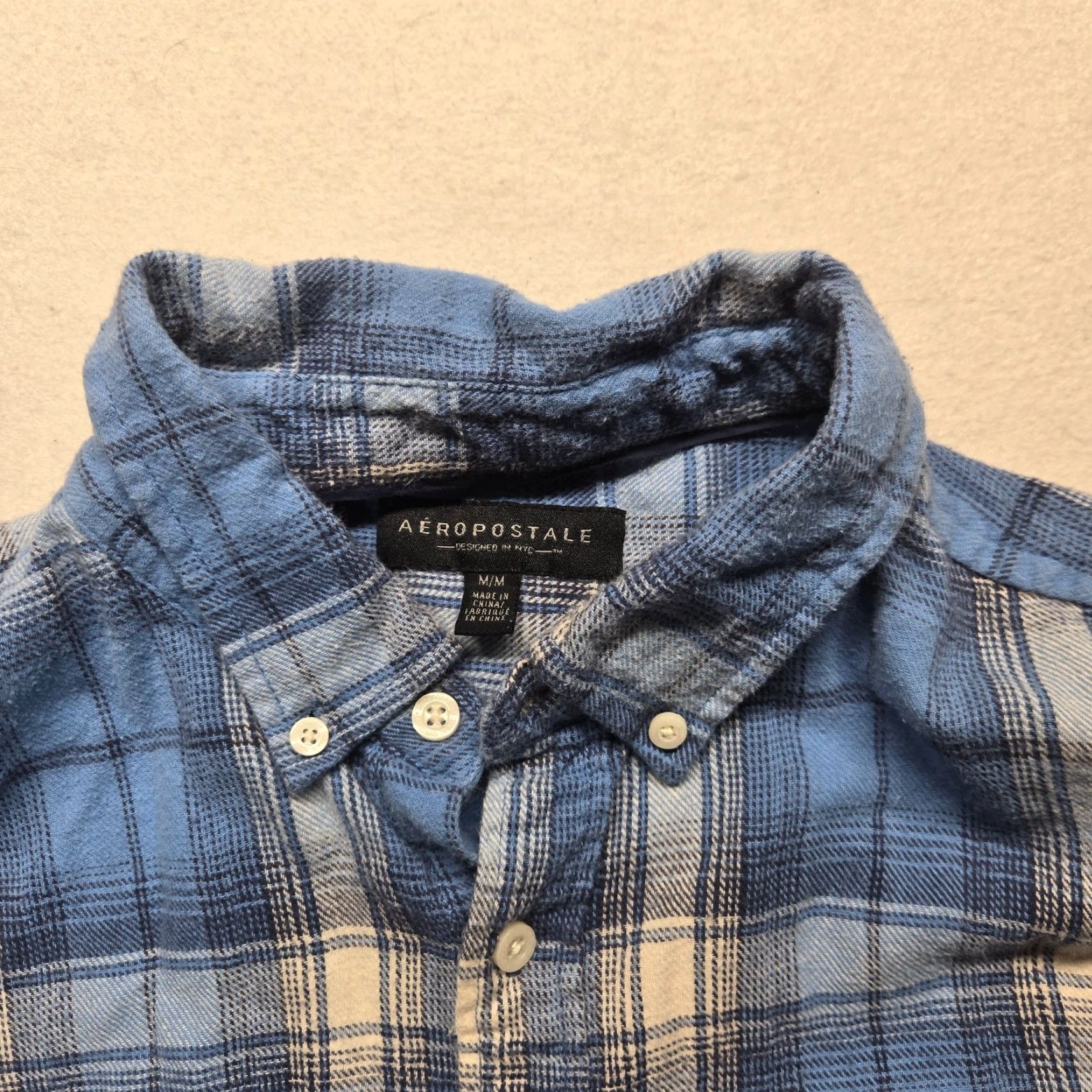 Aeropostale Aeropostale Blue Plaid Flannel Button-Up Shirt Women's Adult M Casual Long Sleeve Size M / US 6-8 / IT 42-44 - 2 Thumbnail