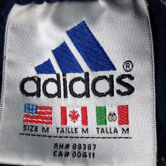 Adidas Vintage 90s Adidas 3 Stripe Snap Sweatpants Joggers Blue Size US 30 / EU 46 - 6 Thumbnail