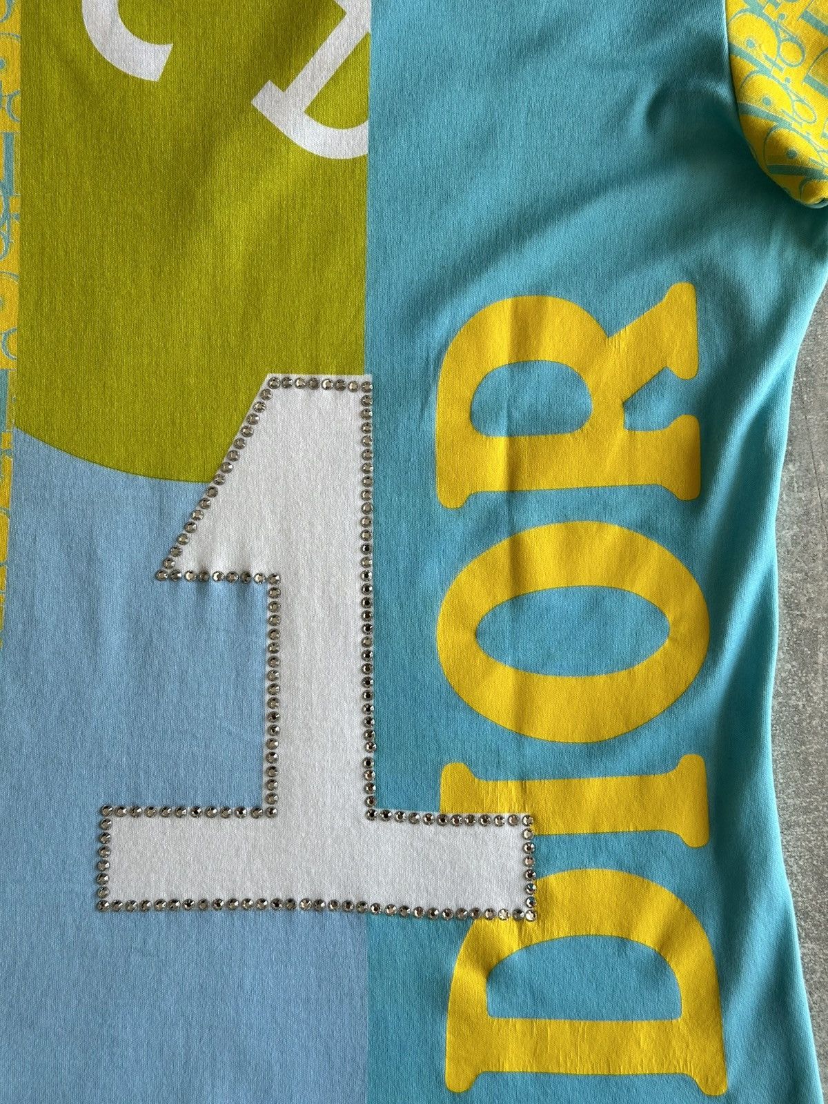 Dior Dior by John Galliano S/S 05 Multiple Logo T- Shirt Blue Y2K Size M / US 6-8 / IT 42-44 - 10 Thumbnail
