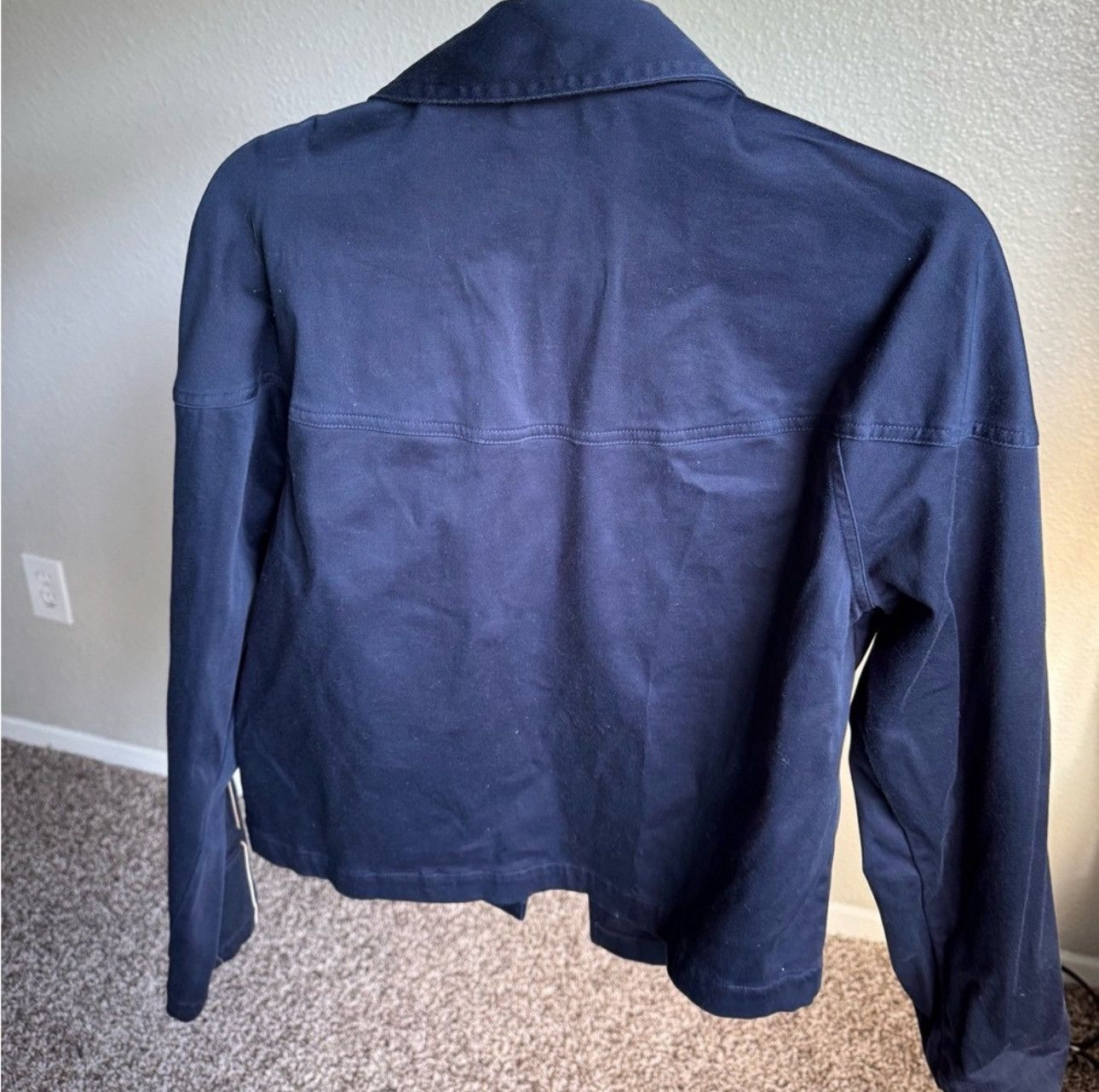 Other Kathy Ireland Deep Blue Cotton Blend Women’s Jacket Large Size L / US 10 / IT 46 - 2 Thumbnail
