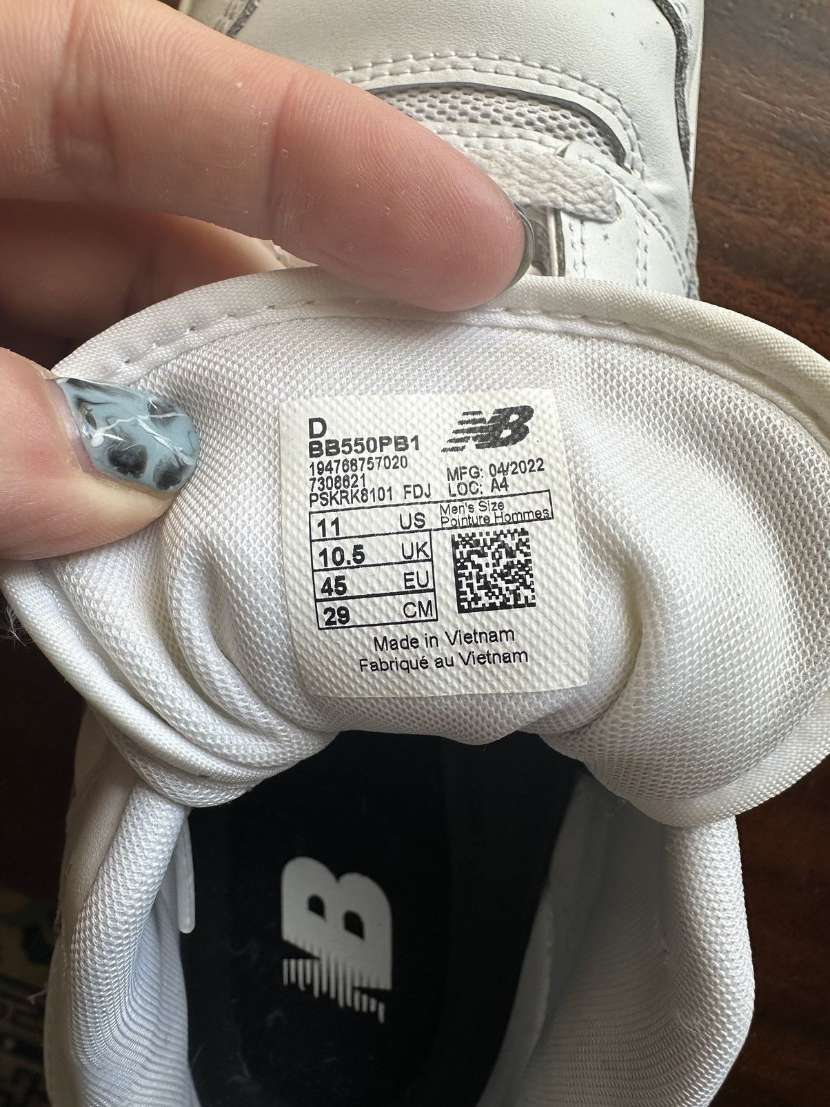 New Balance White/Grey New Balance 550 Size US 11 / EU 44 - 5 Thumbnail