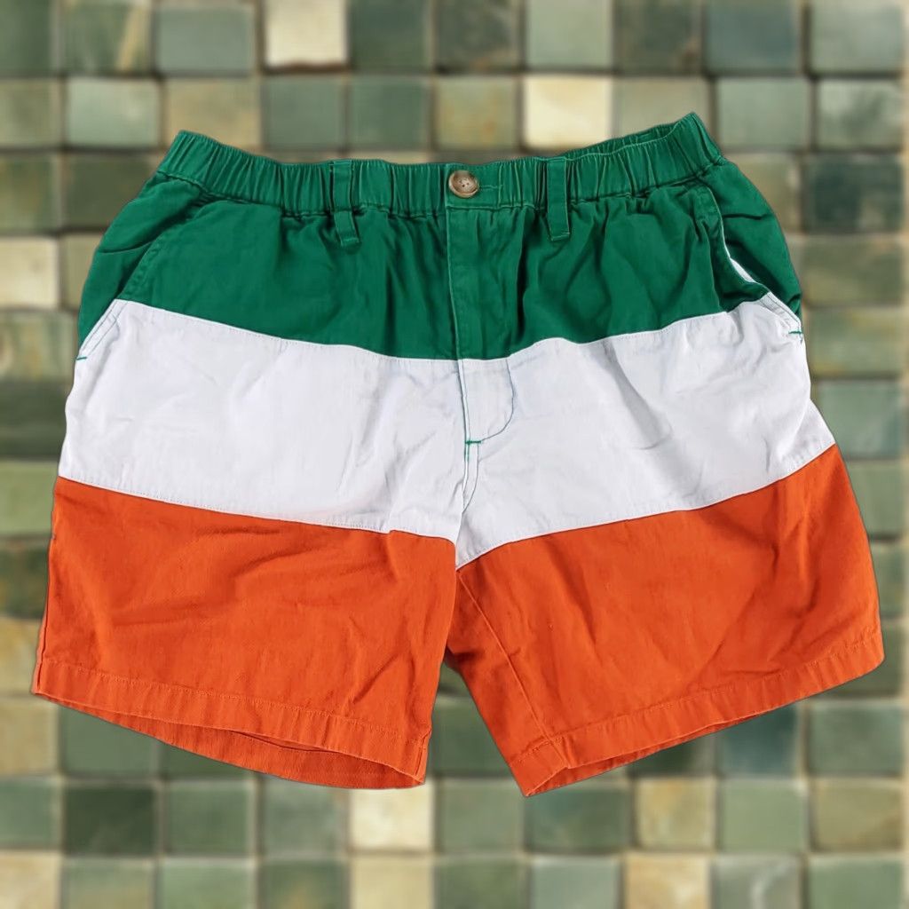 Chubbies Chubbies Shorts 7in Inseam Irish Flag Ireland Green White Orange Mens M Multicolor Chino Mens Size US 31 - 1 Thumbnail