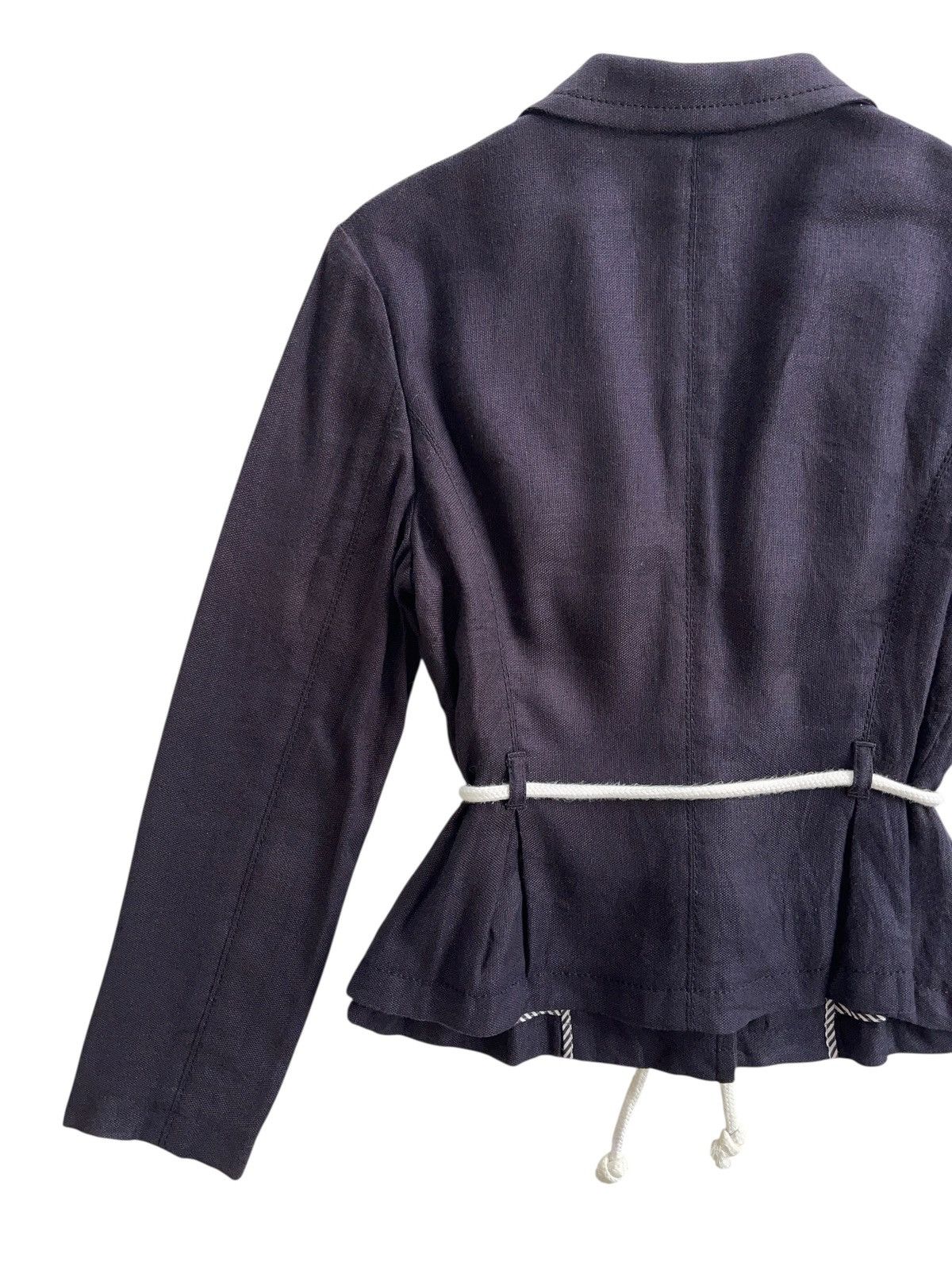 Sonia Rykiel Sonia Rykiel Rope Tie Jacket Navy Blue Size S / US 4 / IT 40 - 10 Thumbnail