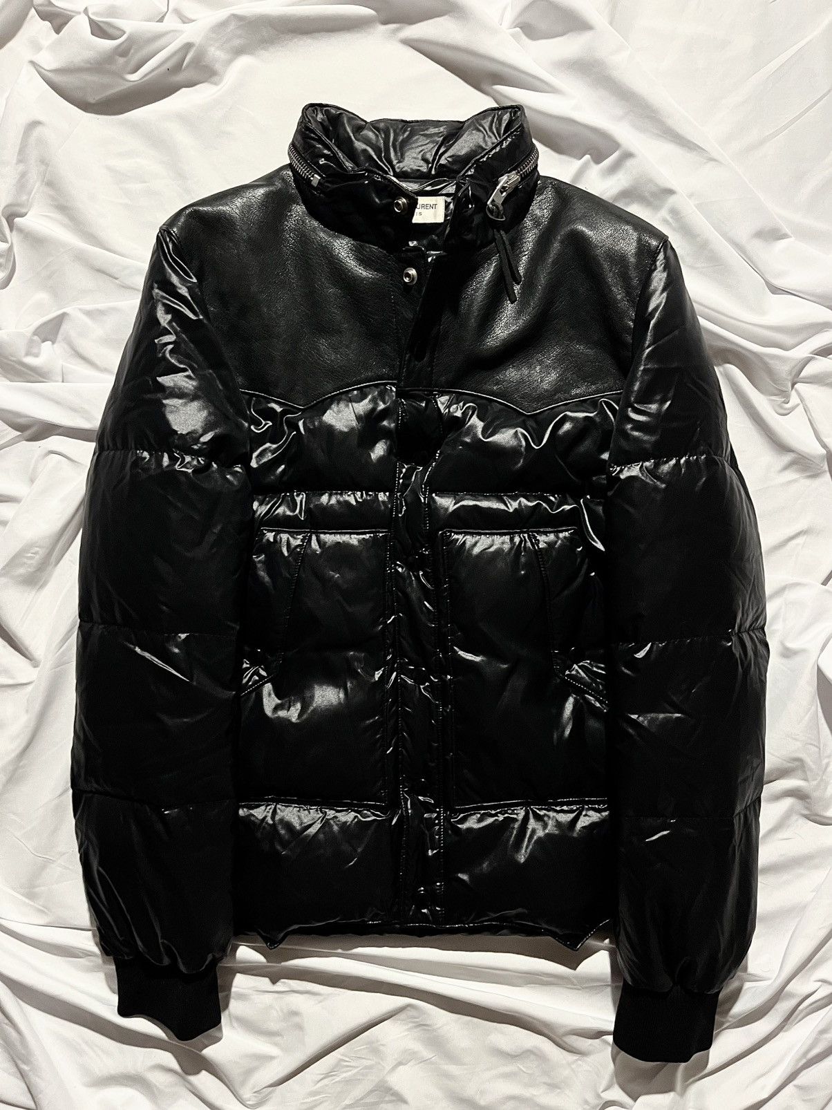 Hedi Slimane × Saint Laurent Paris Saint Laurent Paris FW2013 Leather Glossy Puffer By Hedi Size US M / EU 48-50 / 2 - 10 Thumbnail