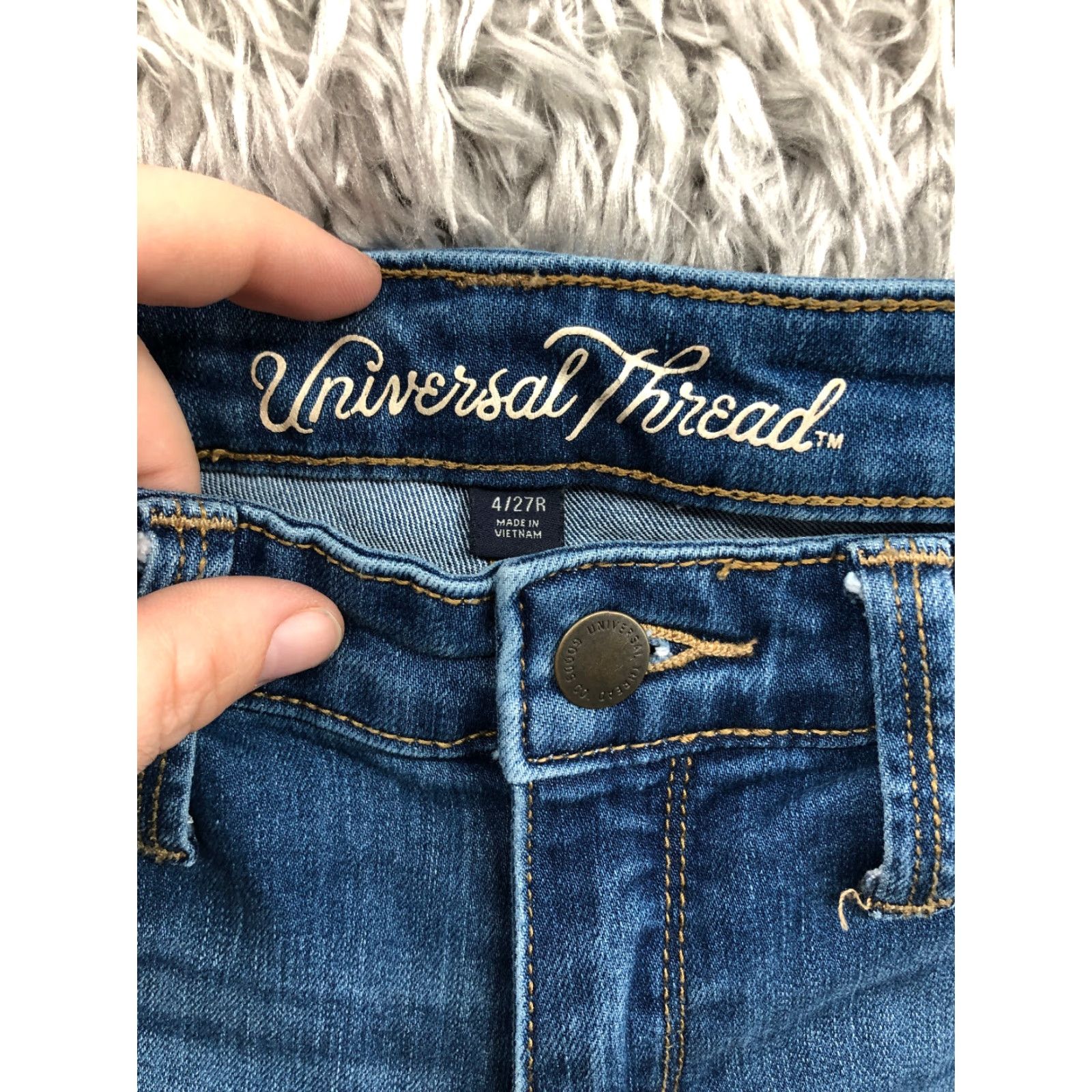 Vintage Universal Thread High Rise Jegging Jeans Dark Wash Blue Denim Size 4/27 Womens Size 27" / US 4 / IT 40 - 7 Thumbnail