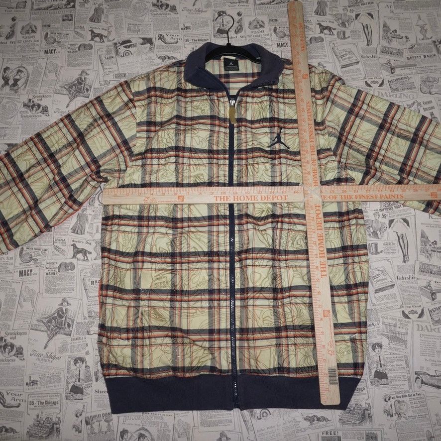 Vintage XL -Vintage Y2K zip up plaid jordan 00s hip hop track jacket Size US XL / EU 56 / 4 - 4 Thumbnail