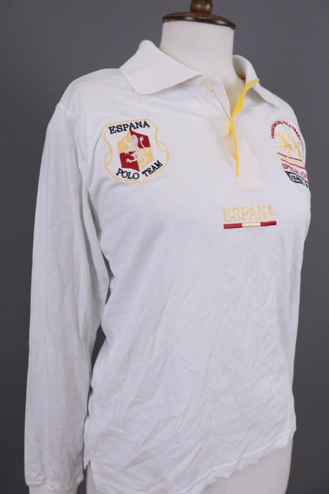 La Martina La Martina White Espana Polo #44 Team Polo Shirt Size M Size M / US 6-8 / IT 42-44 - 5 Thumbnail