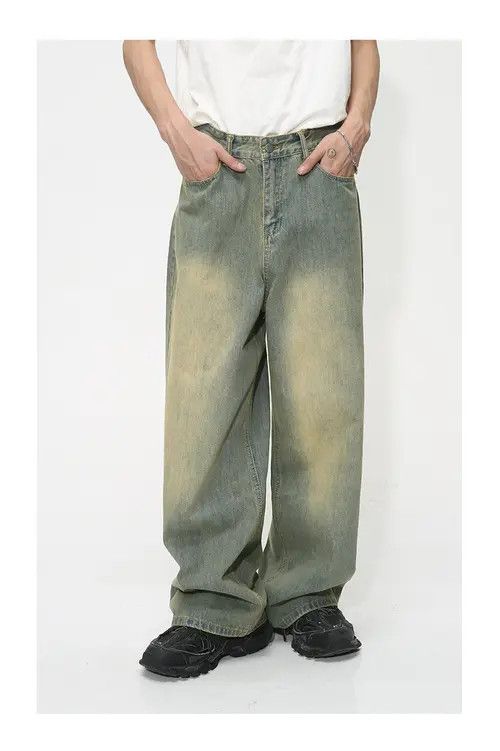 Other Loose Vintage Washed Gradient Distressed Jeans Size US 34 / EU 50 - 7 Thumbnail