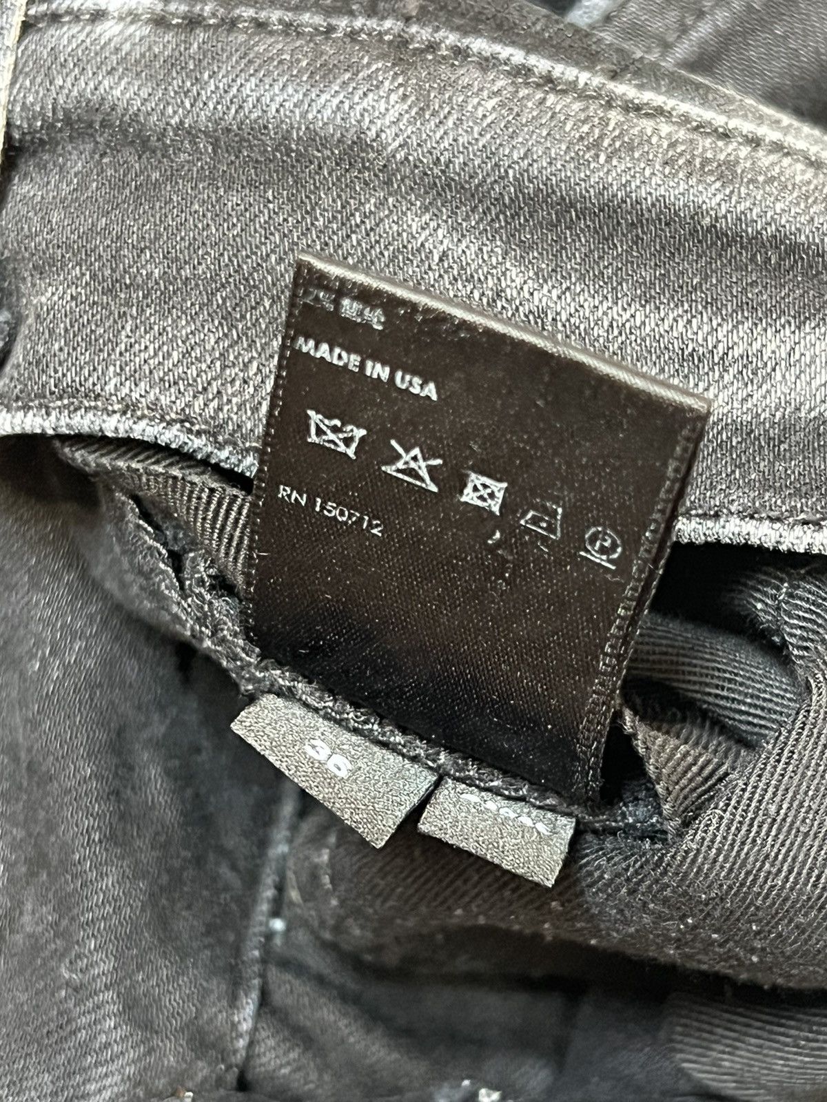 Amiri Amiri MX-1 Black Distressed Skinny Jeans With Brown Patch Size US 36 / EU 52 - 8 Thumbnail