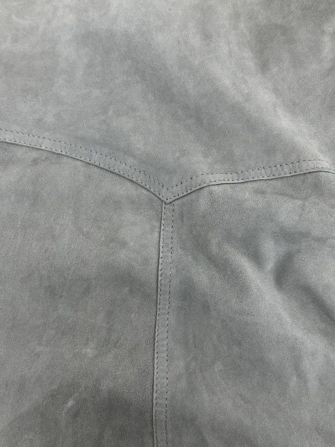 Roberto Cavalli 1990s Roberto Cavalli Baby Grey Suede Leather Shirt Size US M / EU 48-50 / 2 - 11 Thumbnail