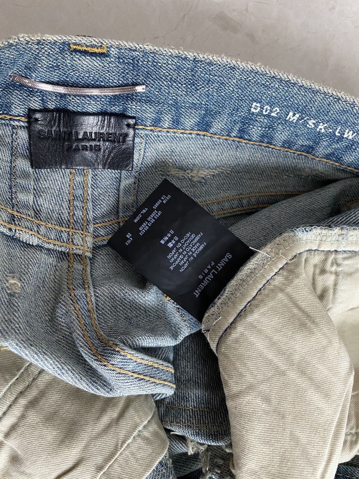 Hedi Slimane × Saint Laurent Paris 13AW Blowout Destroyed Runway Jeans Size US 28 / EU 44 - 10 Thumbnail