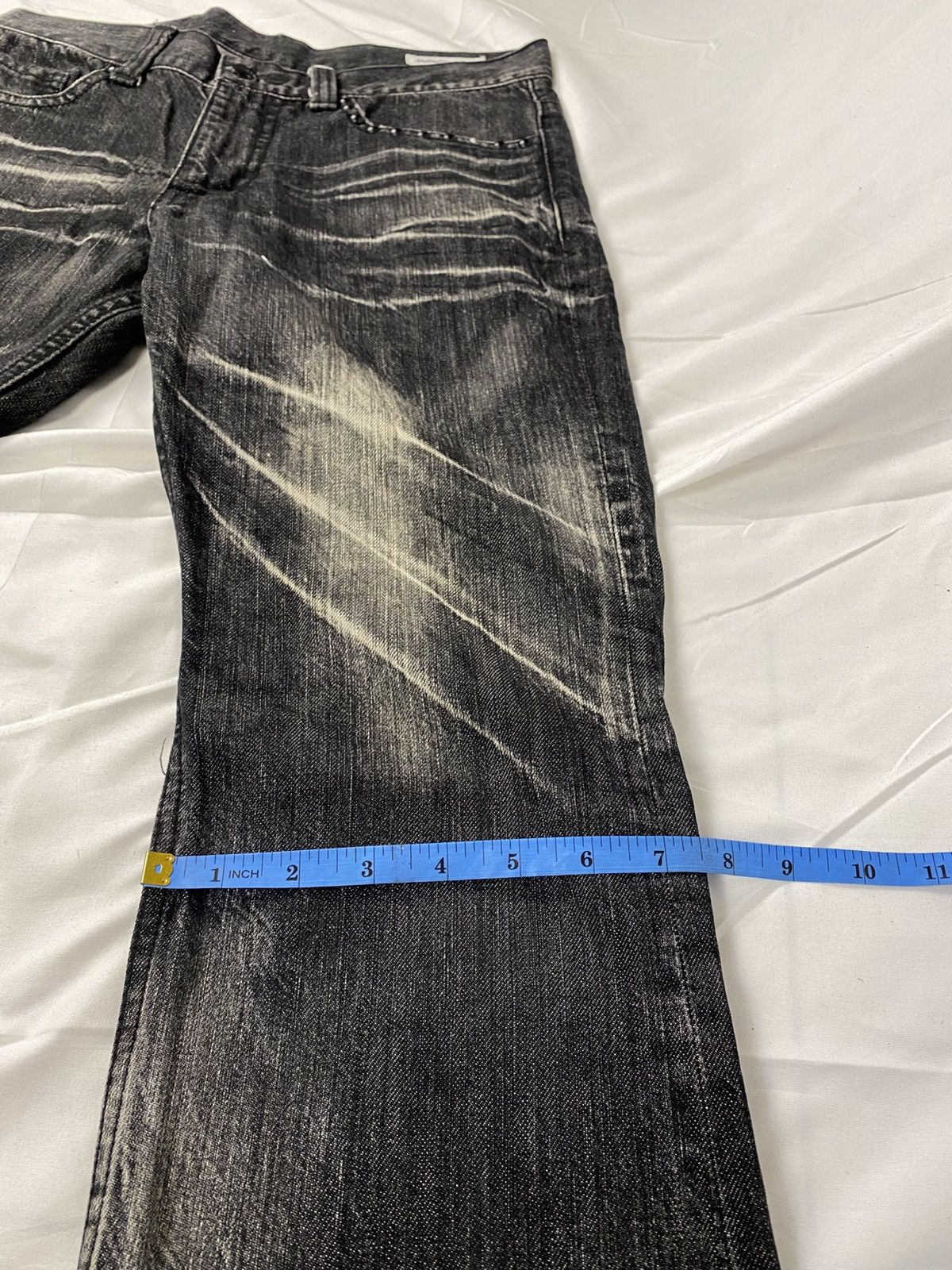 Japanese Brand Semantic Design Studded Skull Flared Washed Denim Jeans Size US 31 - 20 Thumbnail