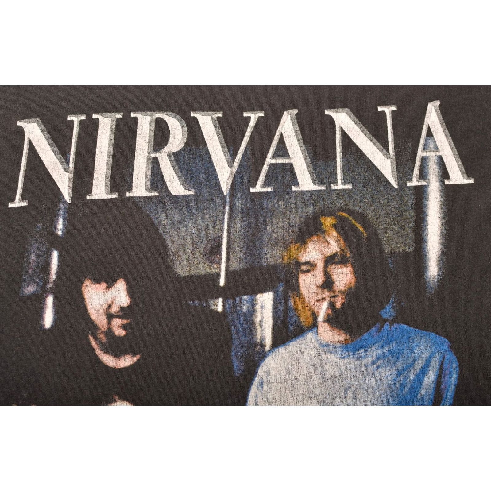 Vintage Rare Print Vintage Nirvana 1998 1999 Graphic T-Shirt Tee Kurt Cobain Size L Black 90s Music Rock Mens Size US L / EU 52-54 / 3 - 4 Thumbnail
