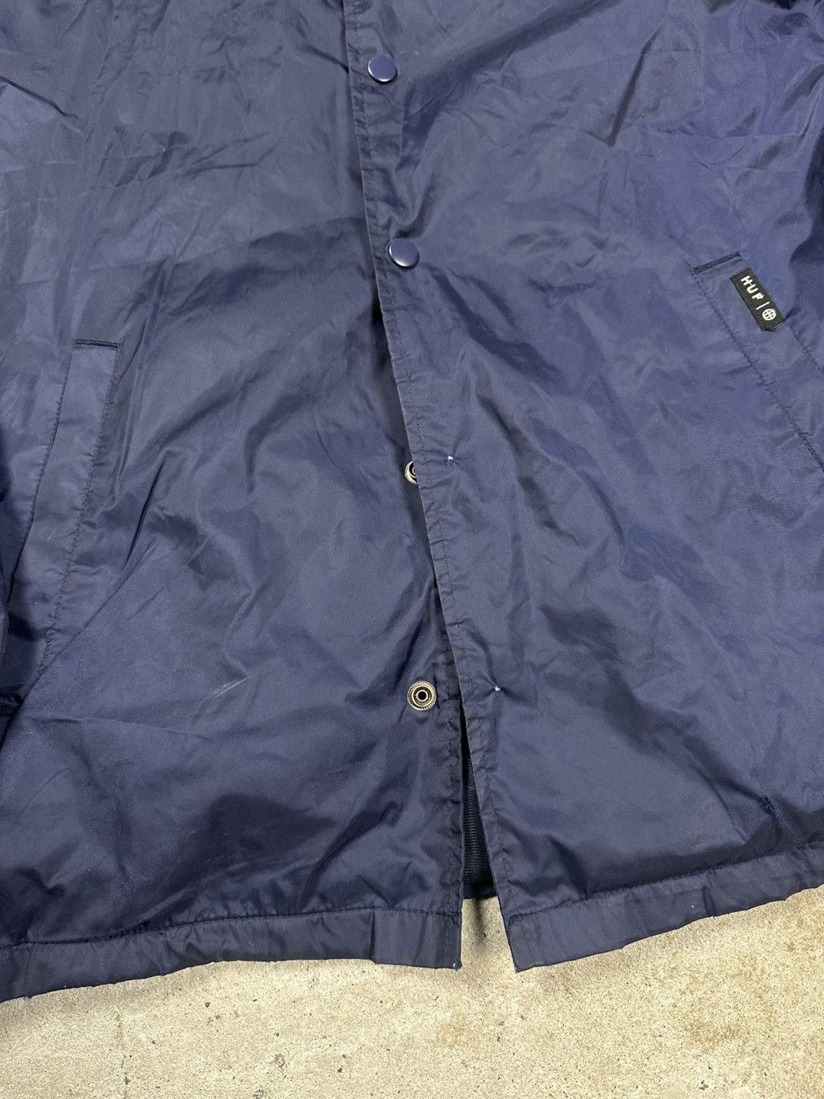 Huf HUF Navy Coach Light Nylon Jacket Big Logo Pink Size US L / EU 52-54 / 3 - 3 Thumbnail