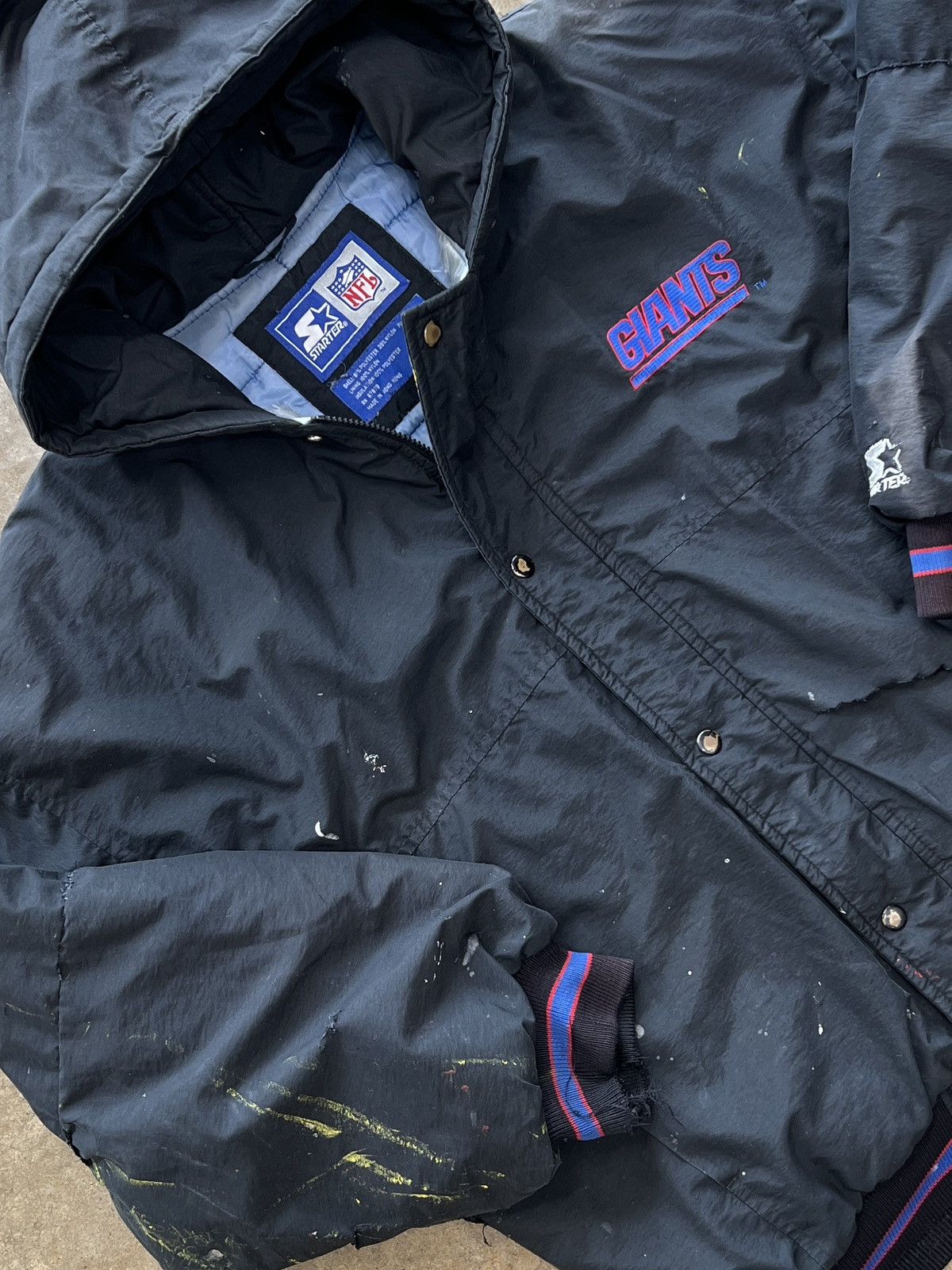 NFL Vintage 90s NFL Starter New York Giants Helmet Jacket Large Size US L / EU 52-54 / 3 - 4 Thumbnail