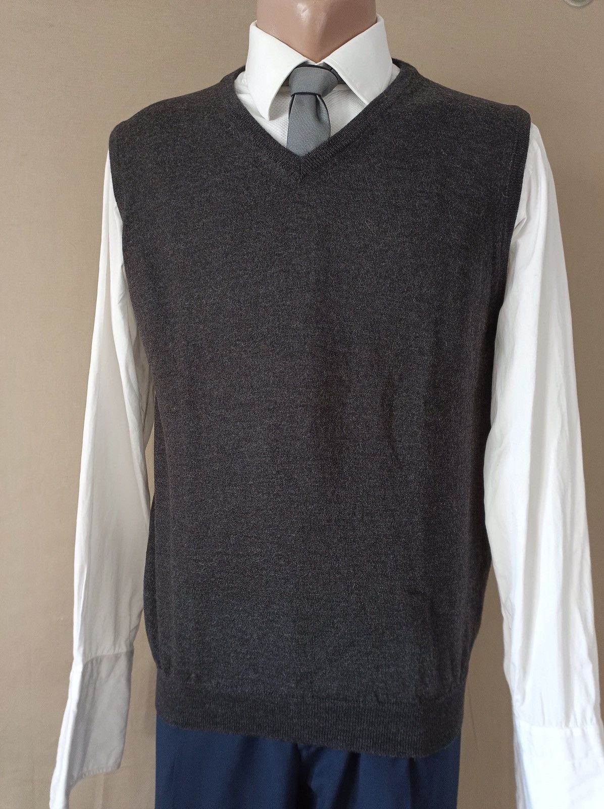 Zanieri Zanieri Lana Wool Grey Mens Vest Size XL Size US XL / EU 56 / 4 - 2 Thumbnail