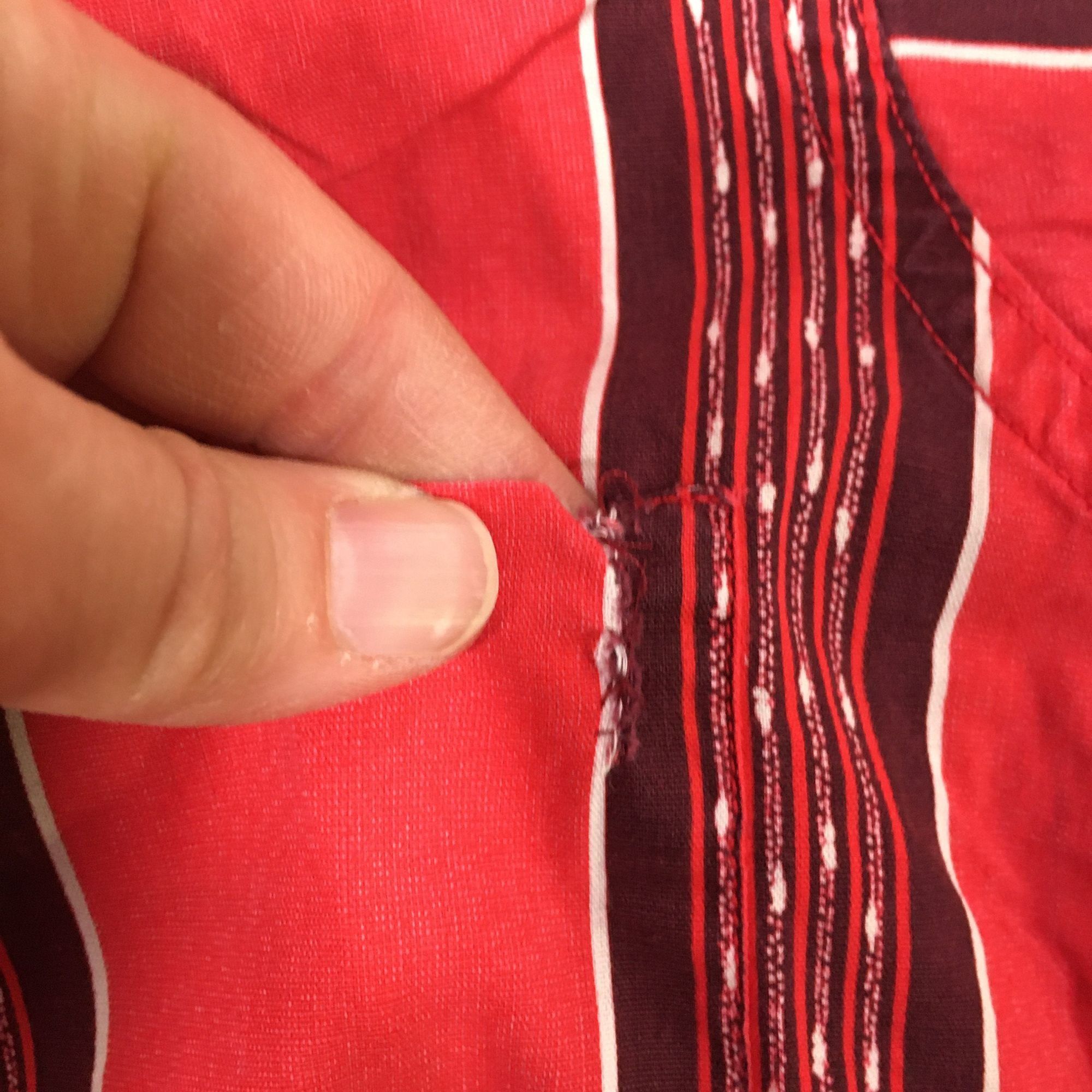 Other Vtg Amberley Red PANEL Rockabilly ATOMIC Stripe Shirt Size US S / EU 44-46 / 1 - 5 Thumbnail