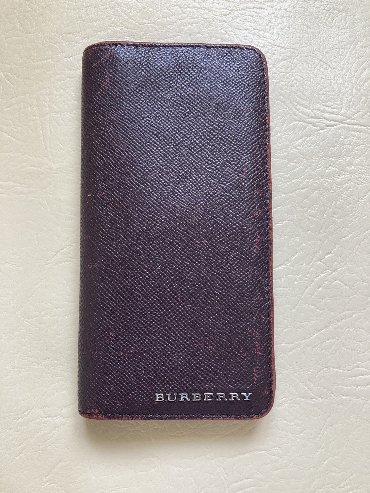 image of Burberry Long Wallet in Brown, Men's