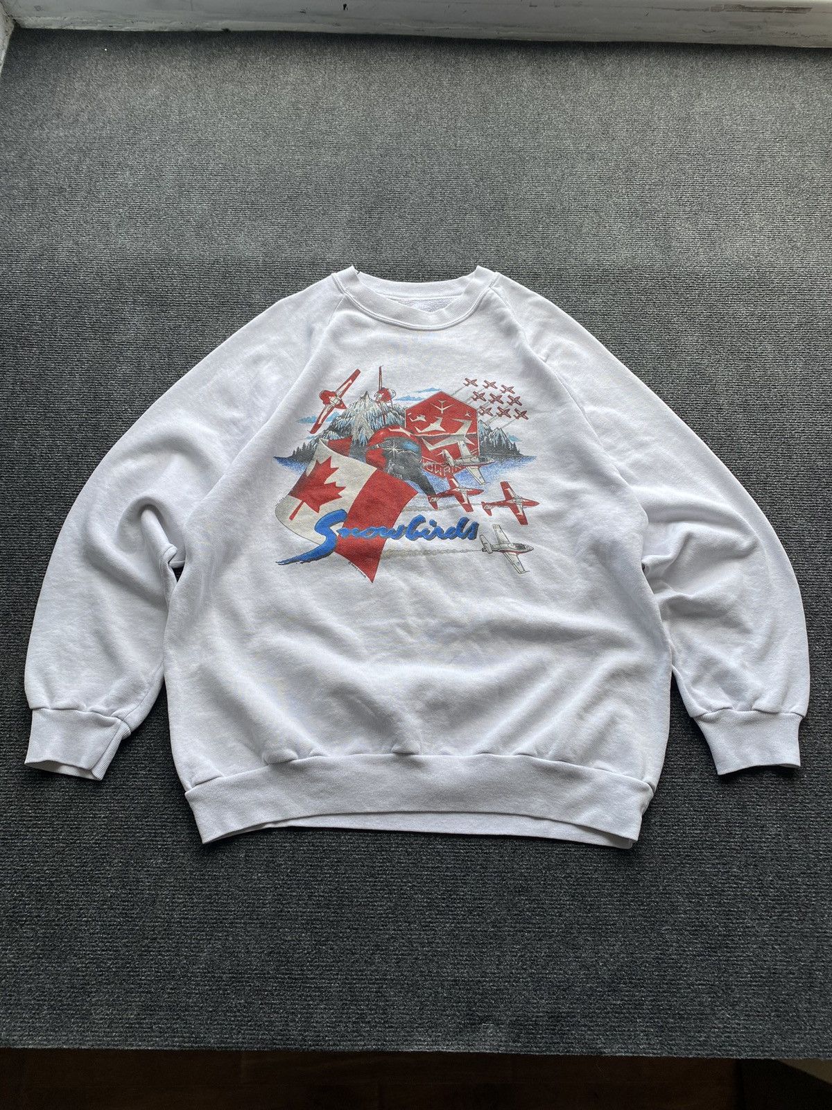 Vintage 🔥80s Snowbirds Canada Unique Sweatshirt mens L Size US L / EU 52-54 / 3 - 1 Thumbnail