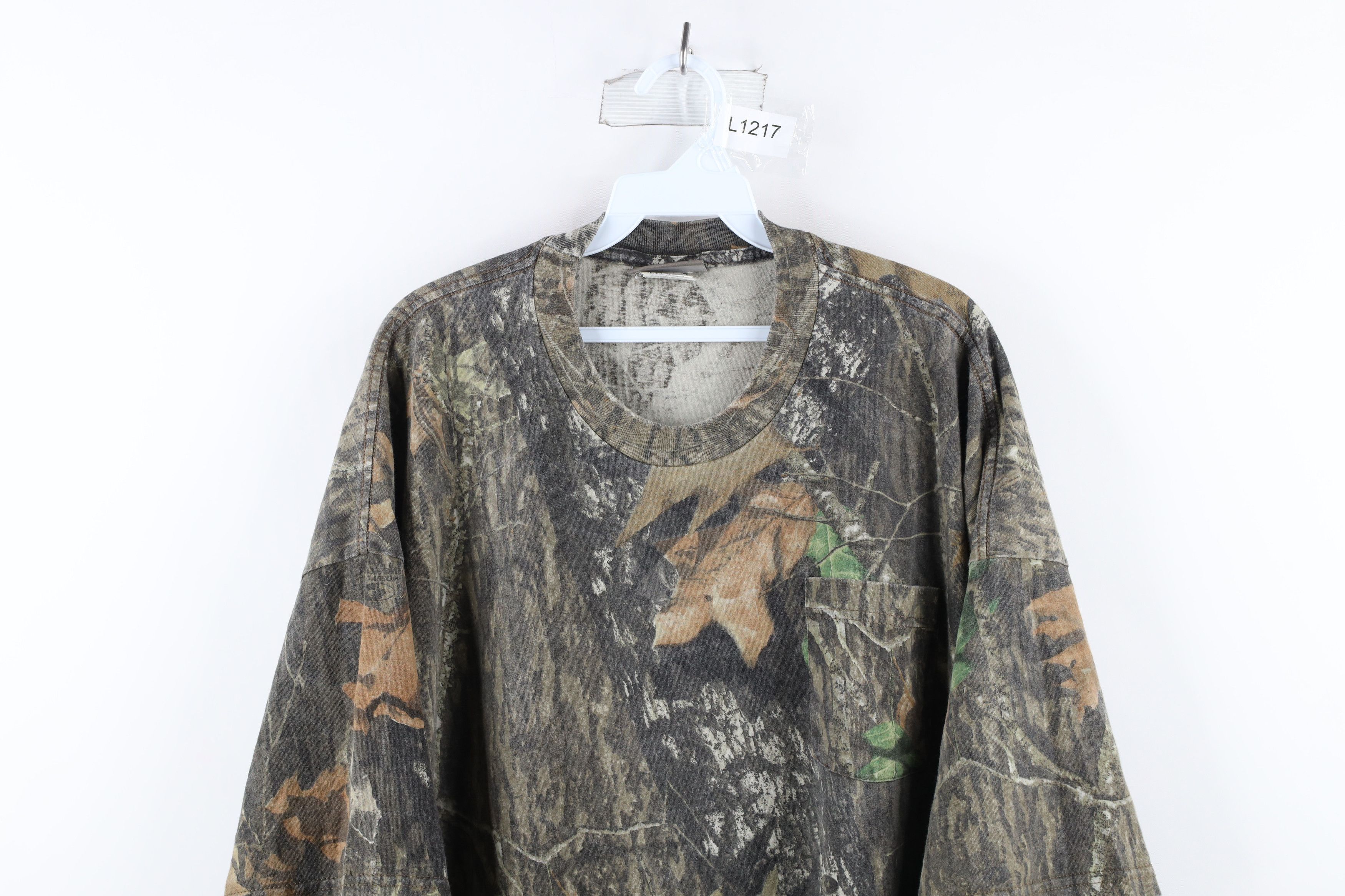 Vintage Vintage 90s Jerzees Camouflage Pocket T-Shirt 3XL Size US XXL / EU 58 / 5 - 2 Thumbnail