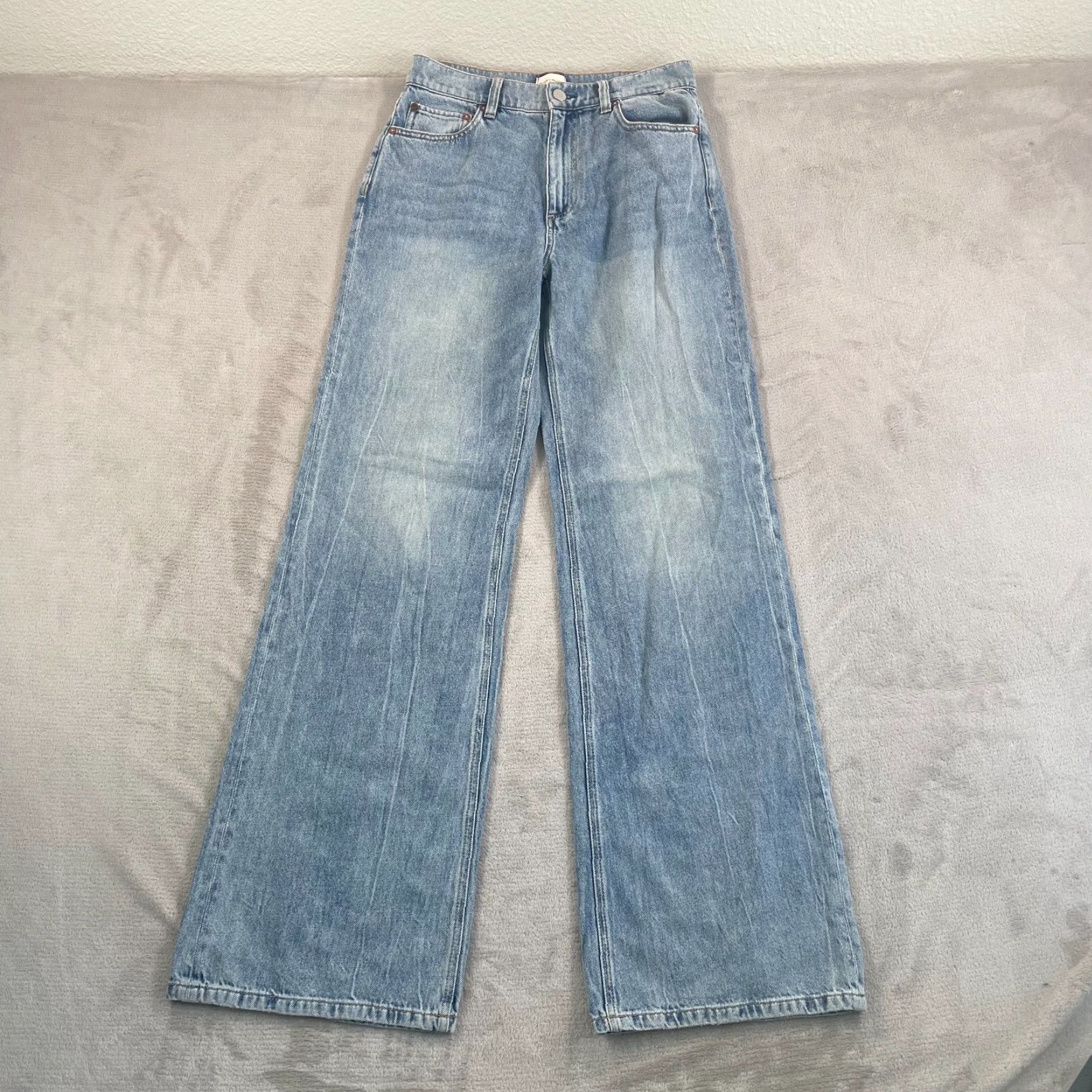 Alice + Olivia Alice + Olivia Weezy Wide Leg Jeans Women 28 Sadie Light Blue Vintage NWOT Jeans Size 27" / US 4 / IT 40 - 2 Thumbnail