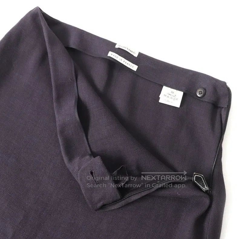 Hermes Hermes Purple-toned linen skirt Size 25" / US 0 / IT 36 - 4 Thumbnail