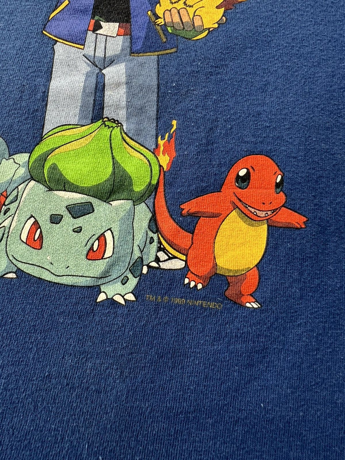 Pokemon Vintage 1999 Pokemon Pikachu Nintendo Cartoon Blue T-shirt Size US S / EU 44-46 / 1 - 6 Thumbnail
