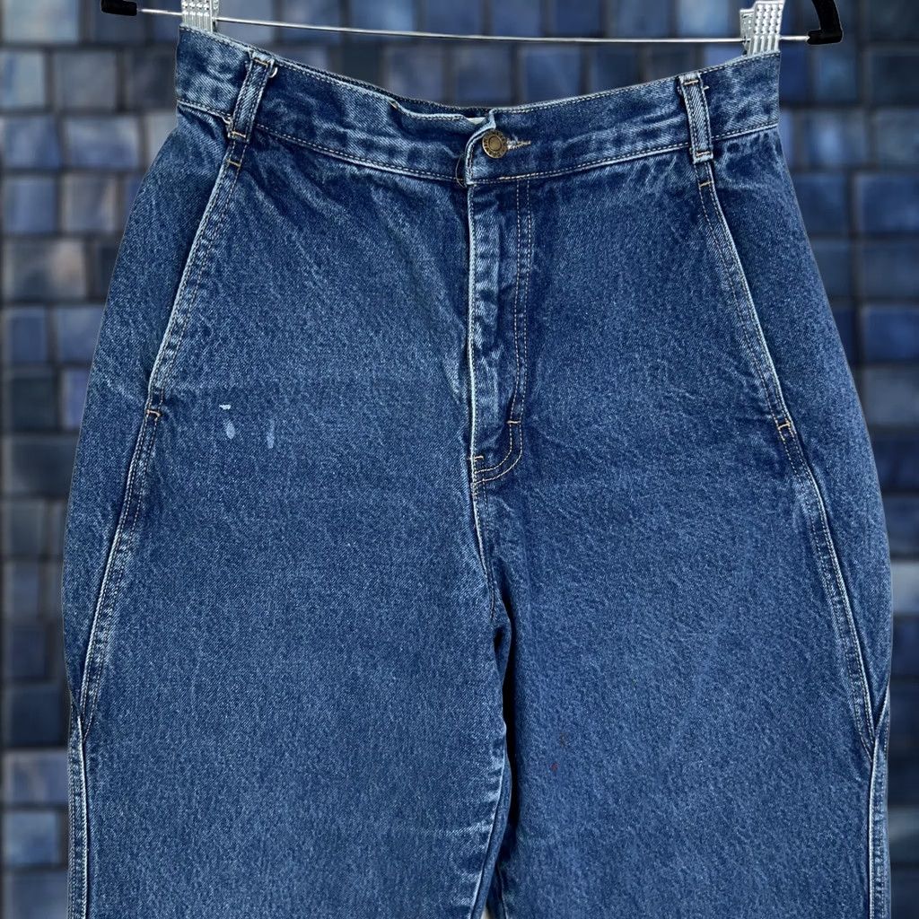 Vintage VINTAGE Calvin Klein Jeans Womens 12 Blue High Rise Tapered Denim 80s USA Made Jeans Women Blue 80s 90s Mens Womens Boys Girls Size 34" / US 12 / IT 48 - 1 Thumbnail