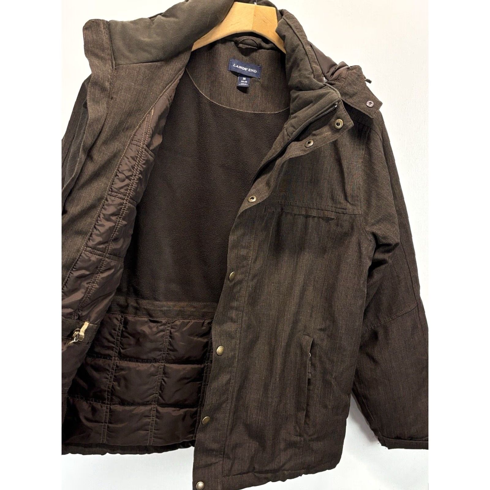 Lands' End Lands' End Parka Jacket Ski Hooded Brown Men M 38 40 Regular Sz Medium Coat Coat / Jacket Size US M / EU 48-50 / 2 - 5 Thumbnail